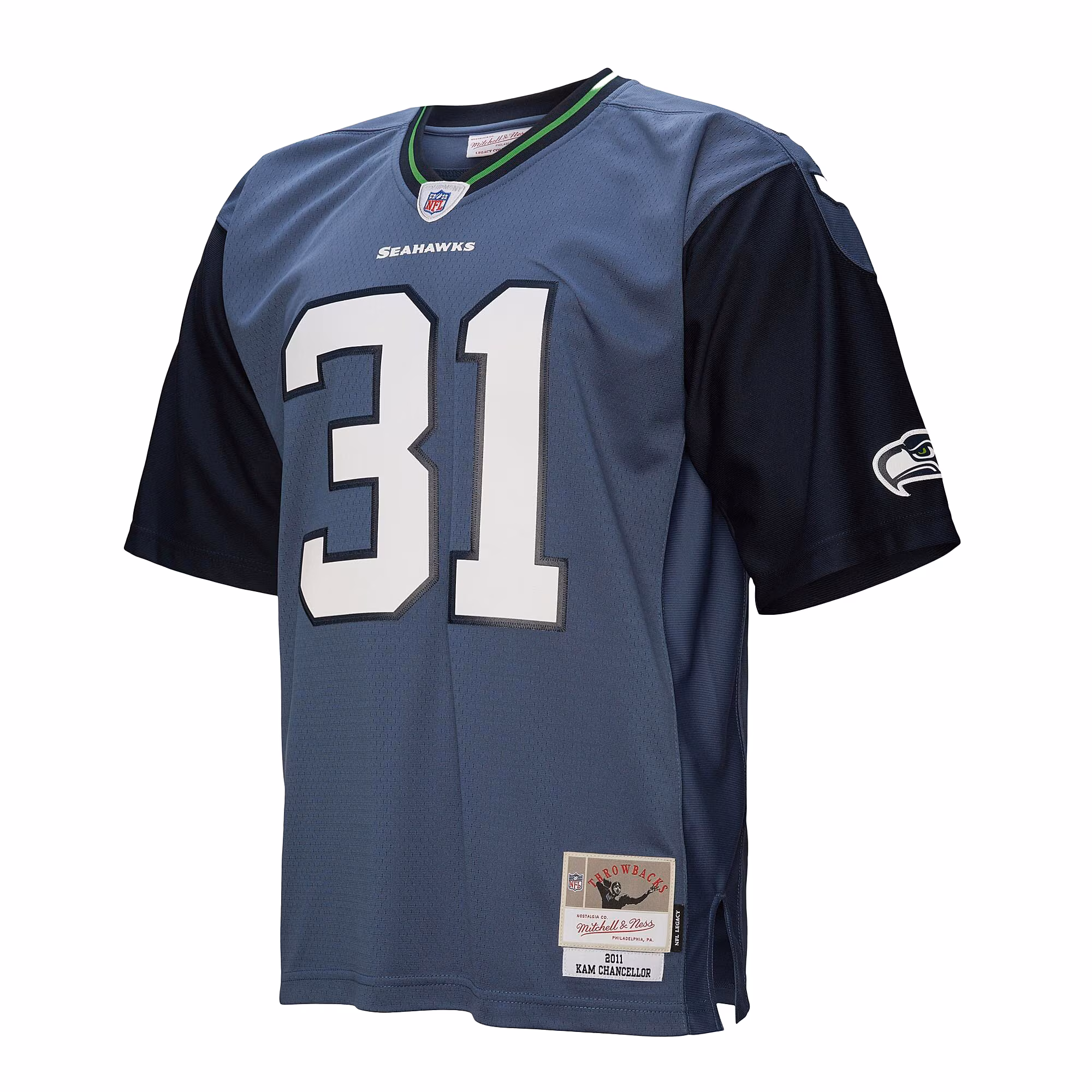 Men's Seattle Seahawks Kam Chancellor Mitchell & Ness Blue 2011 Legacy Replica Jersey