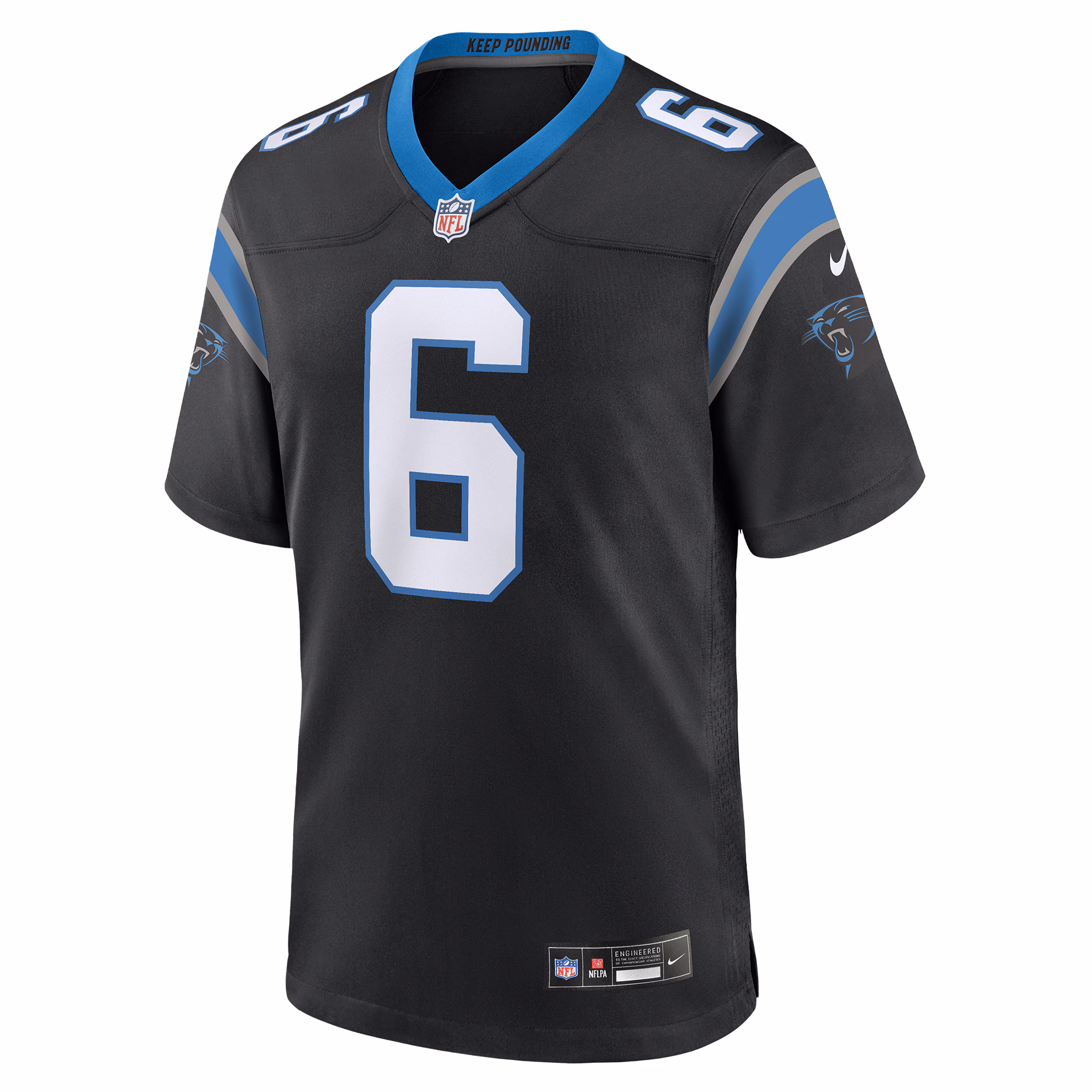 Men's Carolina Panthers Sam Martin  Black Team Game Jersey