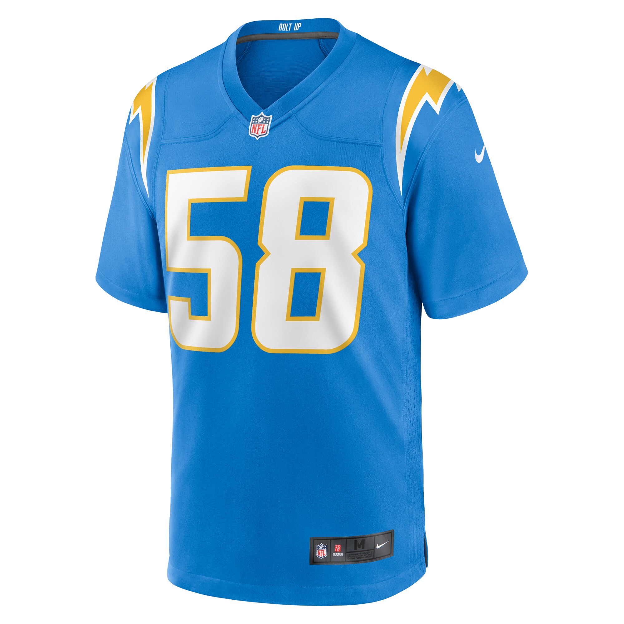 Men's Los Angeles Chargers Tae Crowder  Powder Blue Team Game Jersey