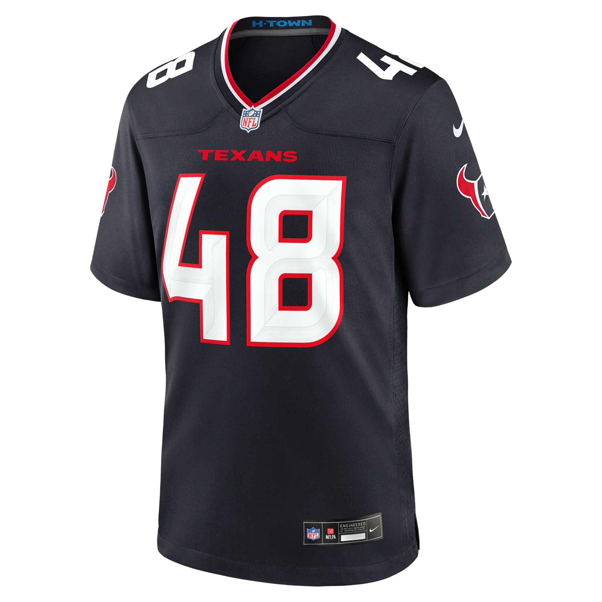 Men's Houston Texans Christian Harris  Navy Team Game Jersey