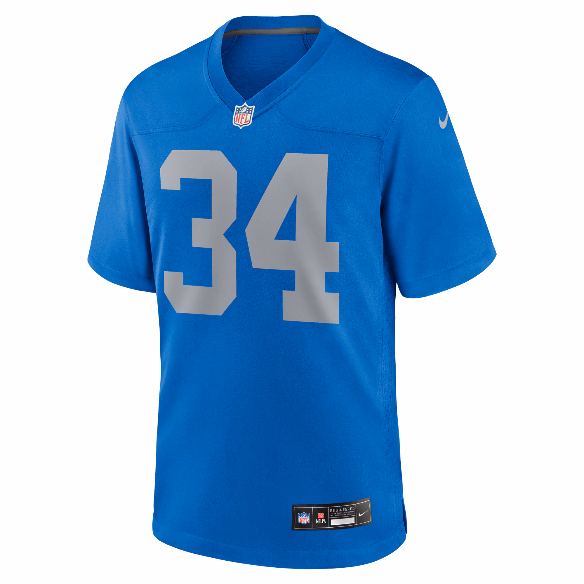 Men's Detroit Lions Alex Anzalone  Blue Alternate Game Jersey