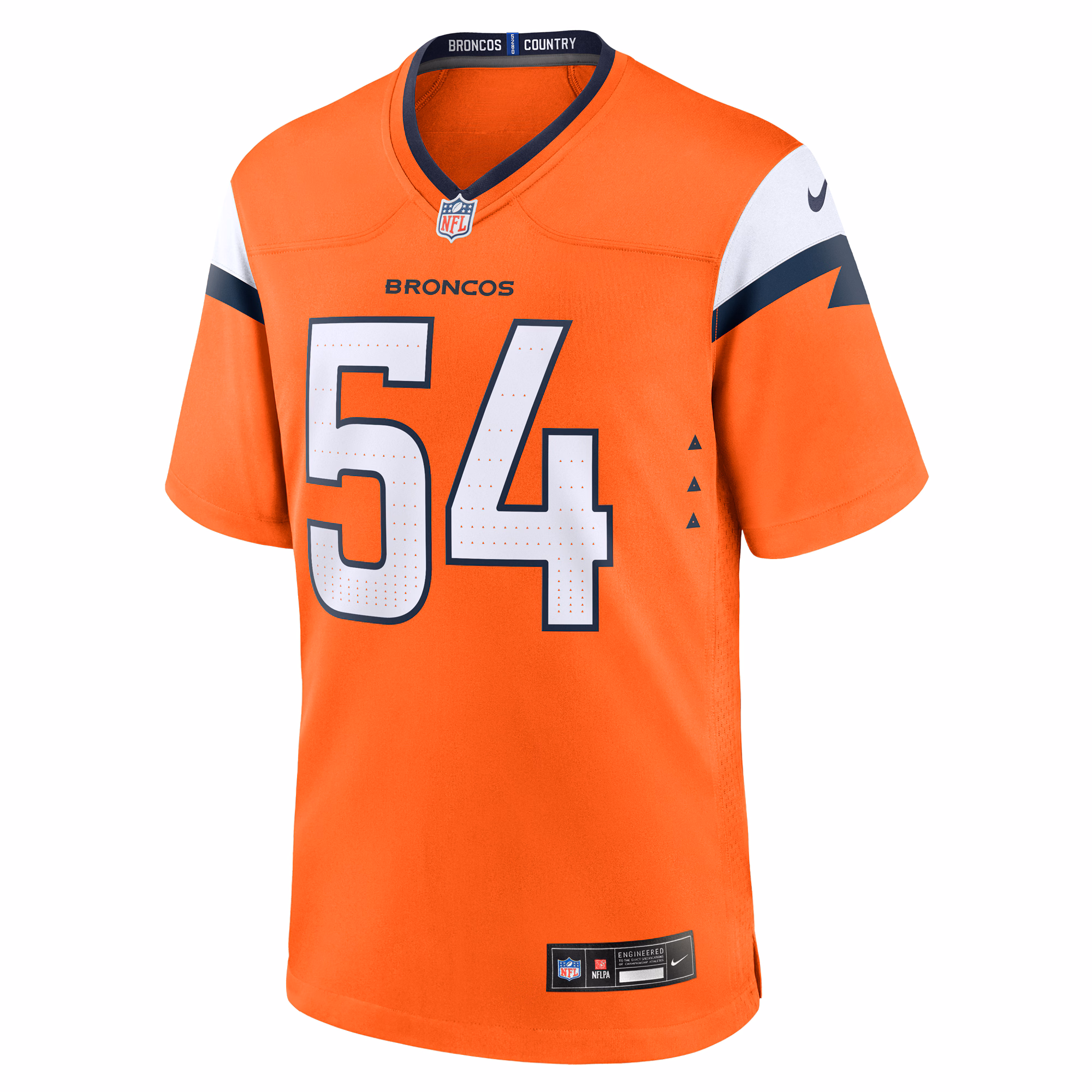 Men's Denver Broncos Alex Forsyth  Orange Team Game Jersey