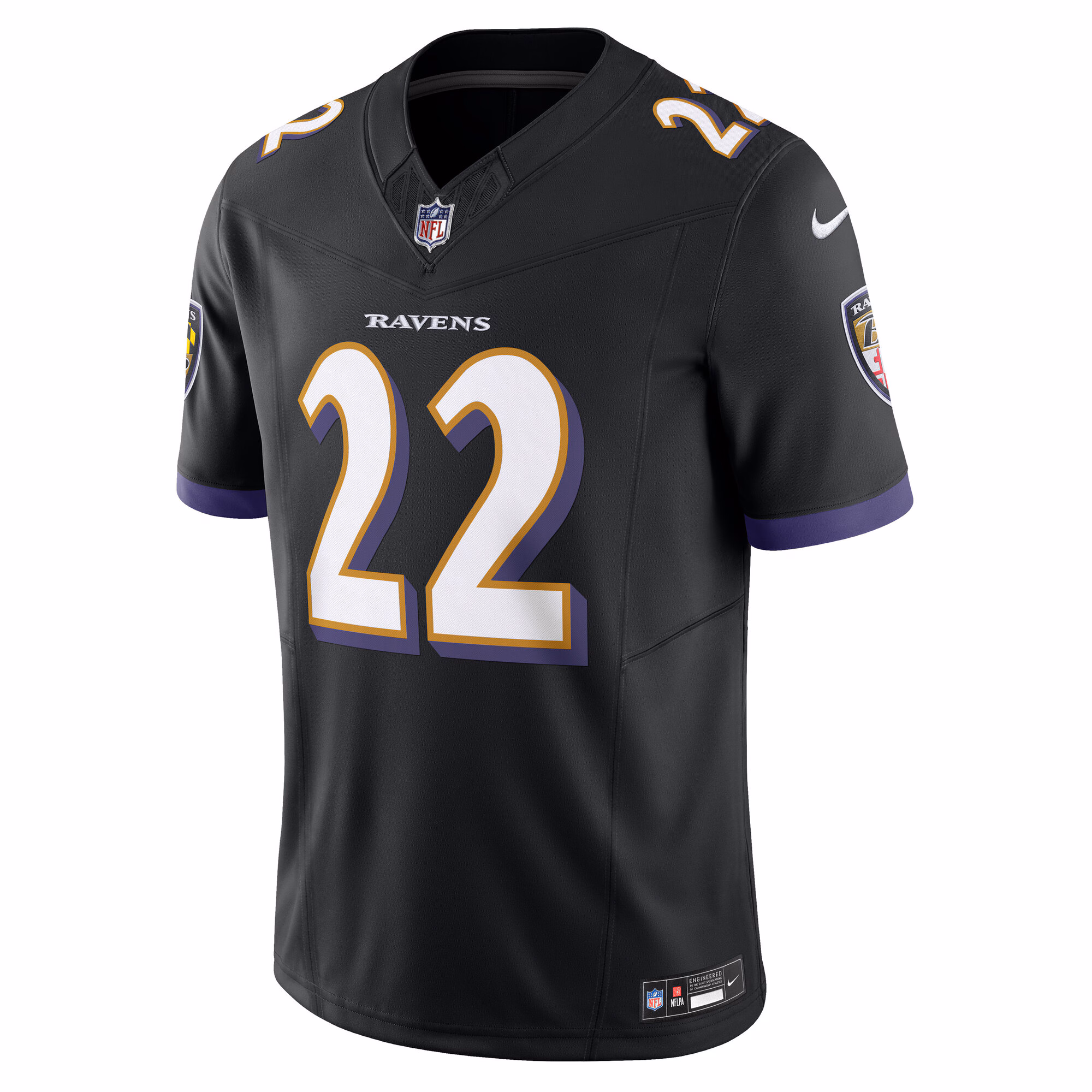 Men's Baltimore Ravens Derrick Henry  Black Vapor F.U.S.E. Limited Jersey