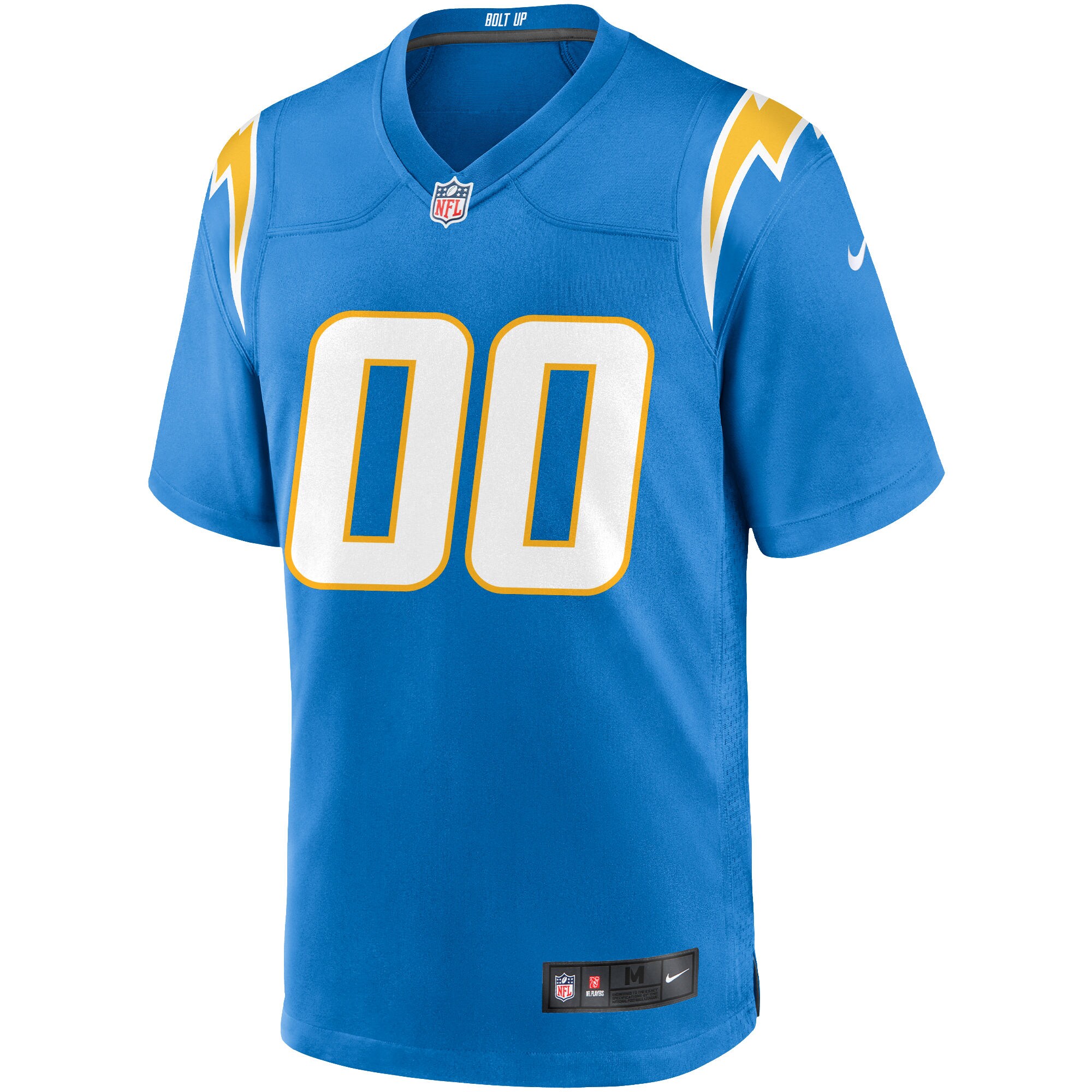 Men's Los Angeles Chargers  Powder Blue Custom Game Jersey