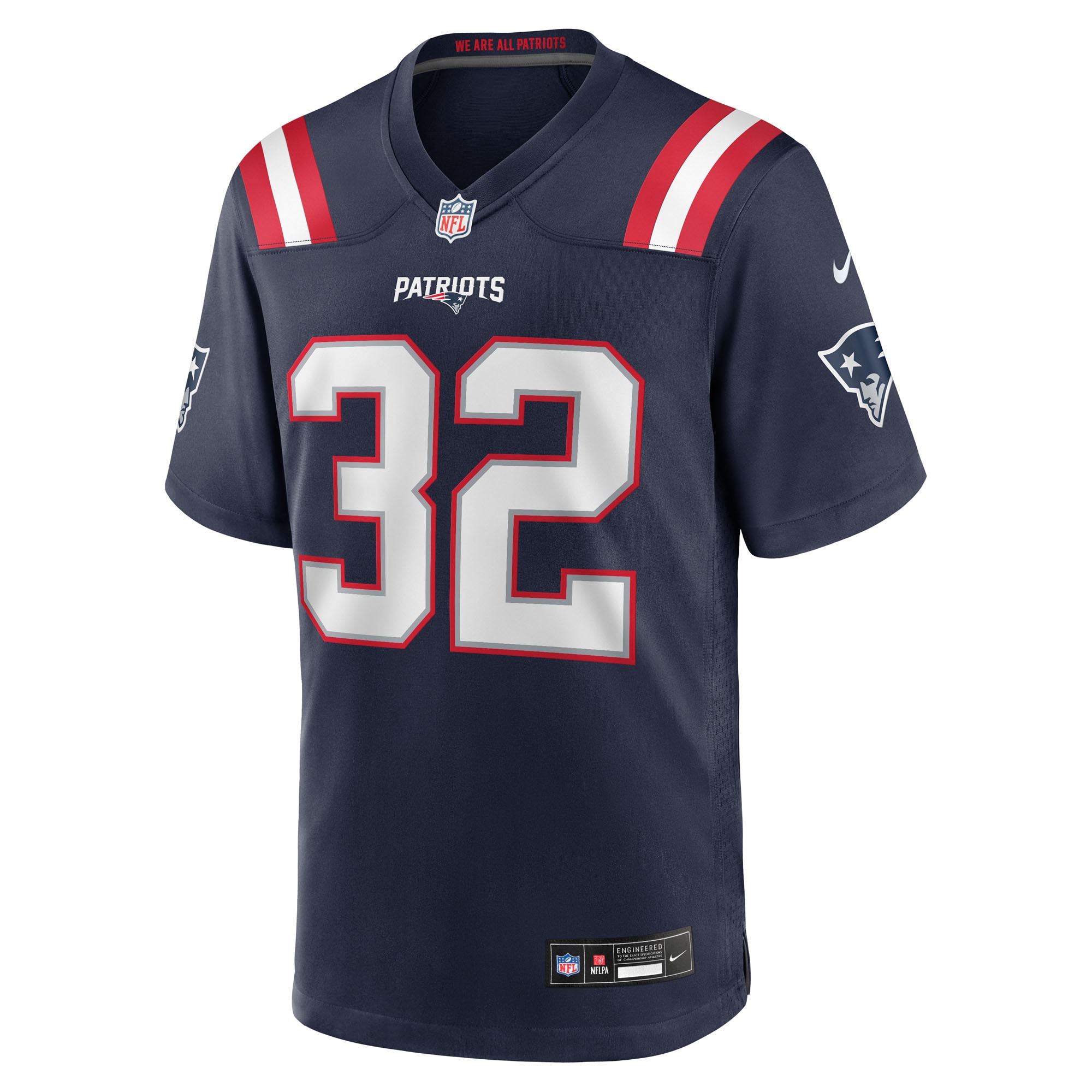 Men's New England Patriots TreVeyon Henderson  Navy 2025 NFL Draft Game Jersey