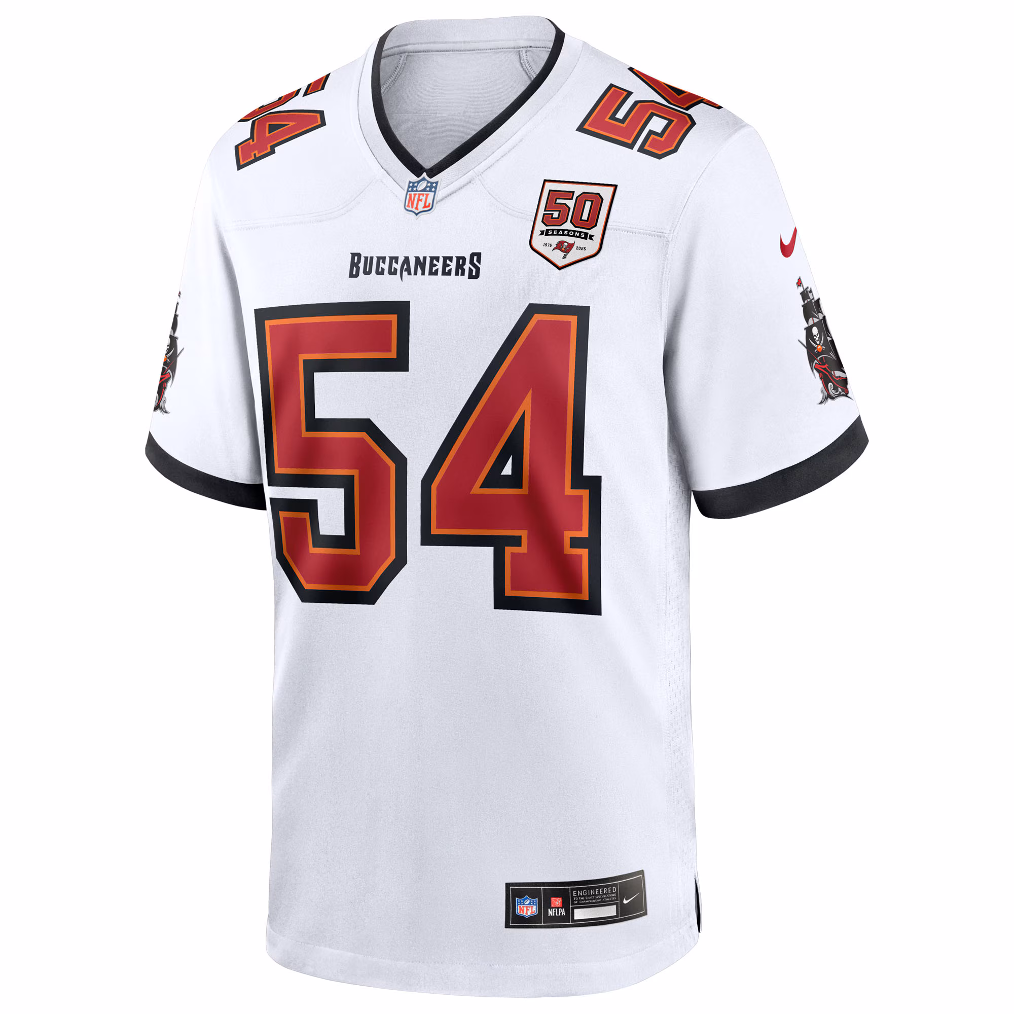 Men's Tampa Bay Buccaneers Lavonte David  White 50th Season White Game Jersey
