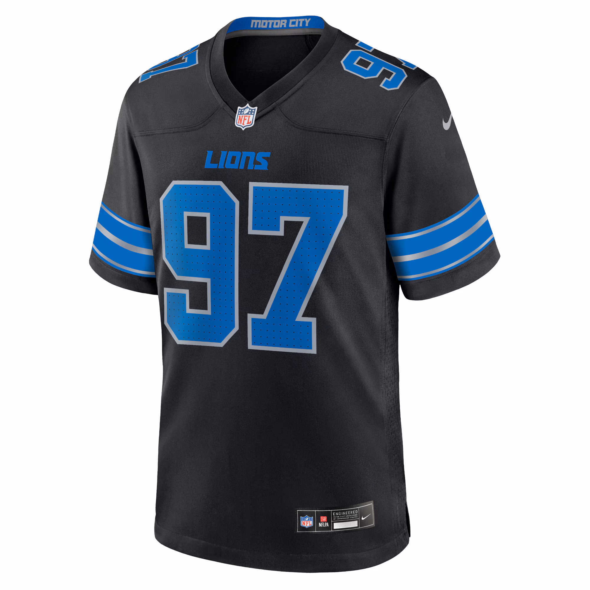 Men's Detroit Lions Aidan Hutchinson  Black 2nd Alternate Game Jersey