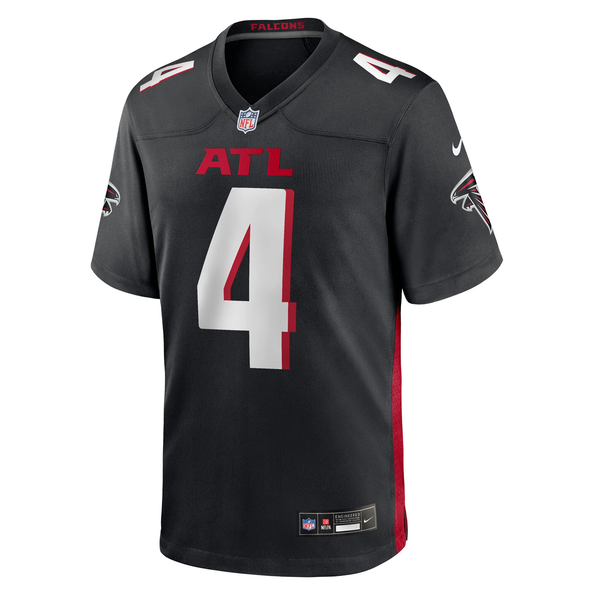 Men's Atlanta Falcons KhaDarel Hodge  Black Team Game Jersey