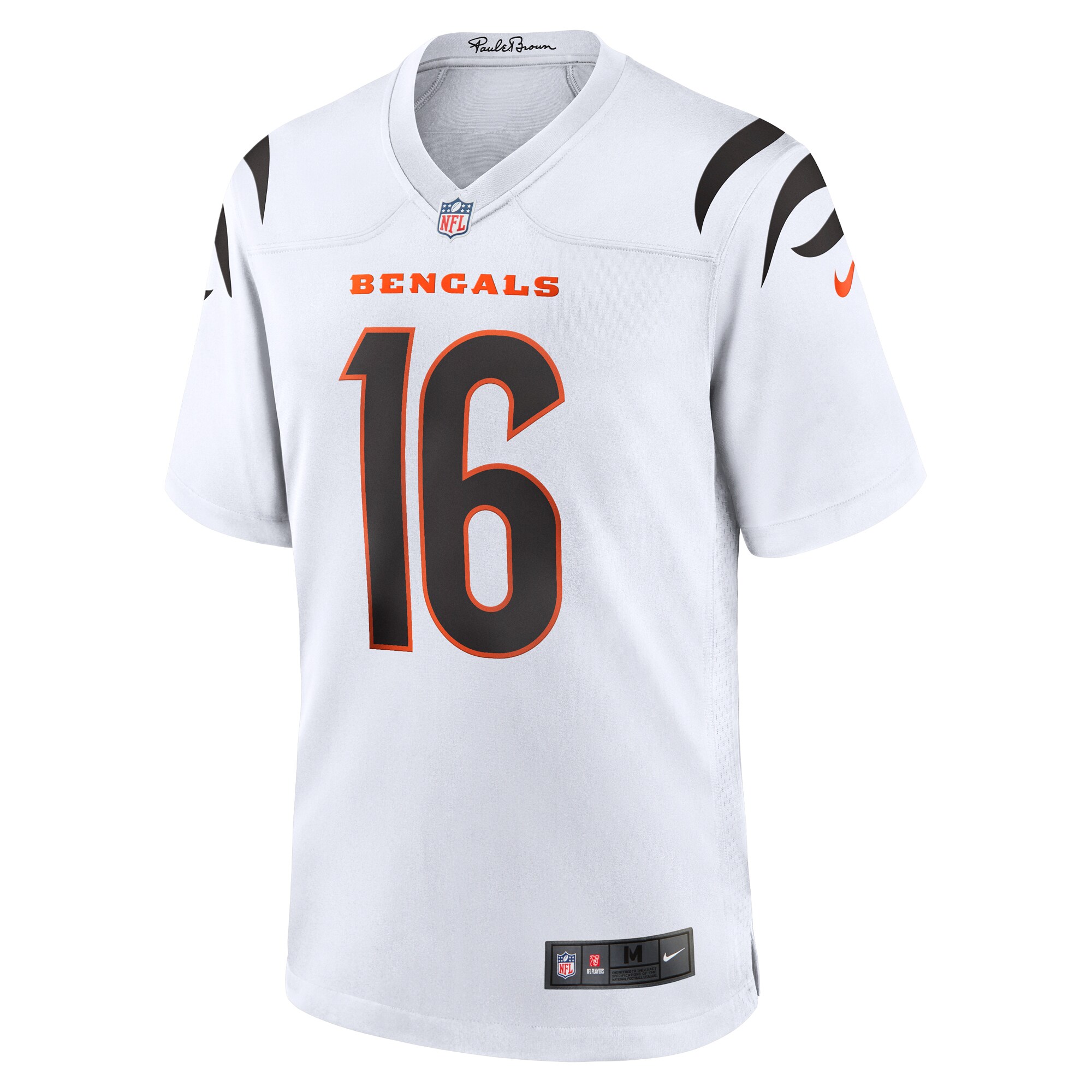 Men's Cincinnati Bengals Joe Flacco  White Game Jersey