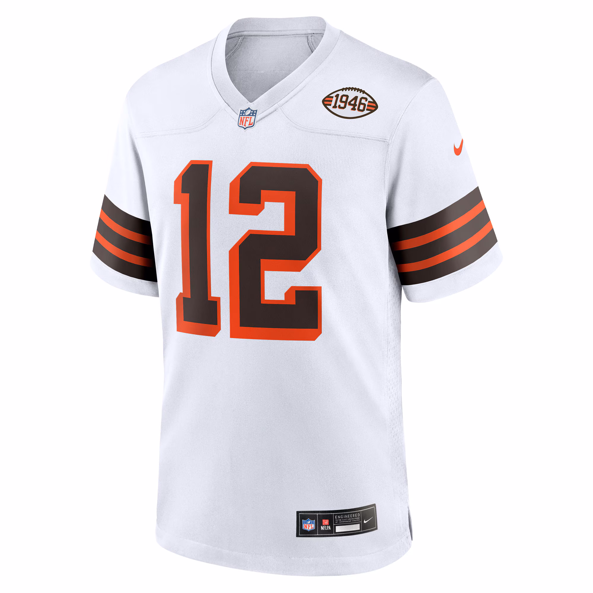 Men's Cleveland Browns Shedeur Sanders  White 2025 NFL Draft 2nd Alternate Game Jersey