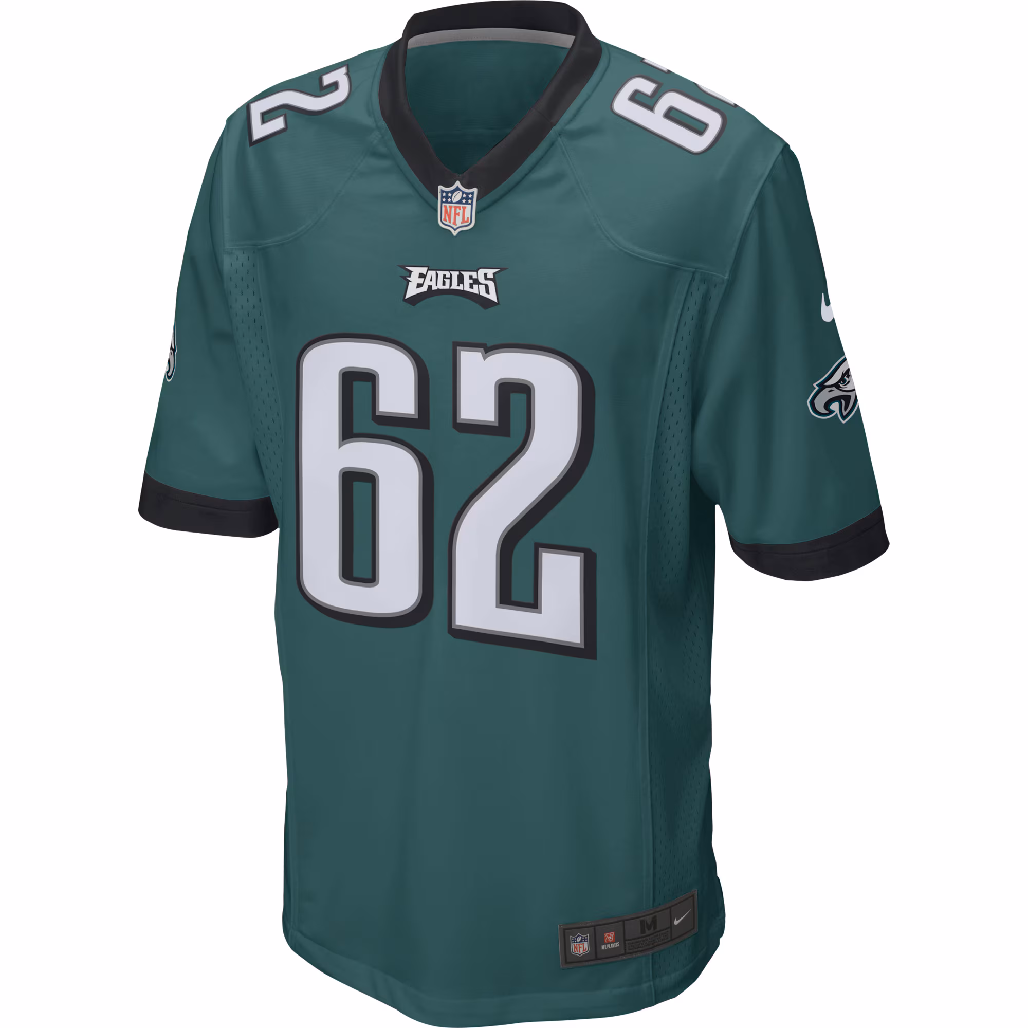 Men's Philadelphia Eagles Jason Kelce  Midnight Green Game Jersey