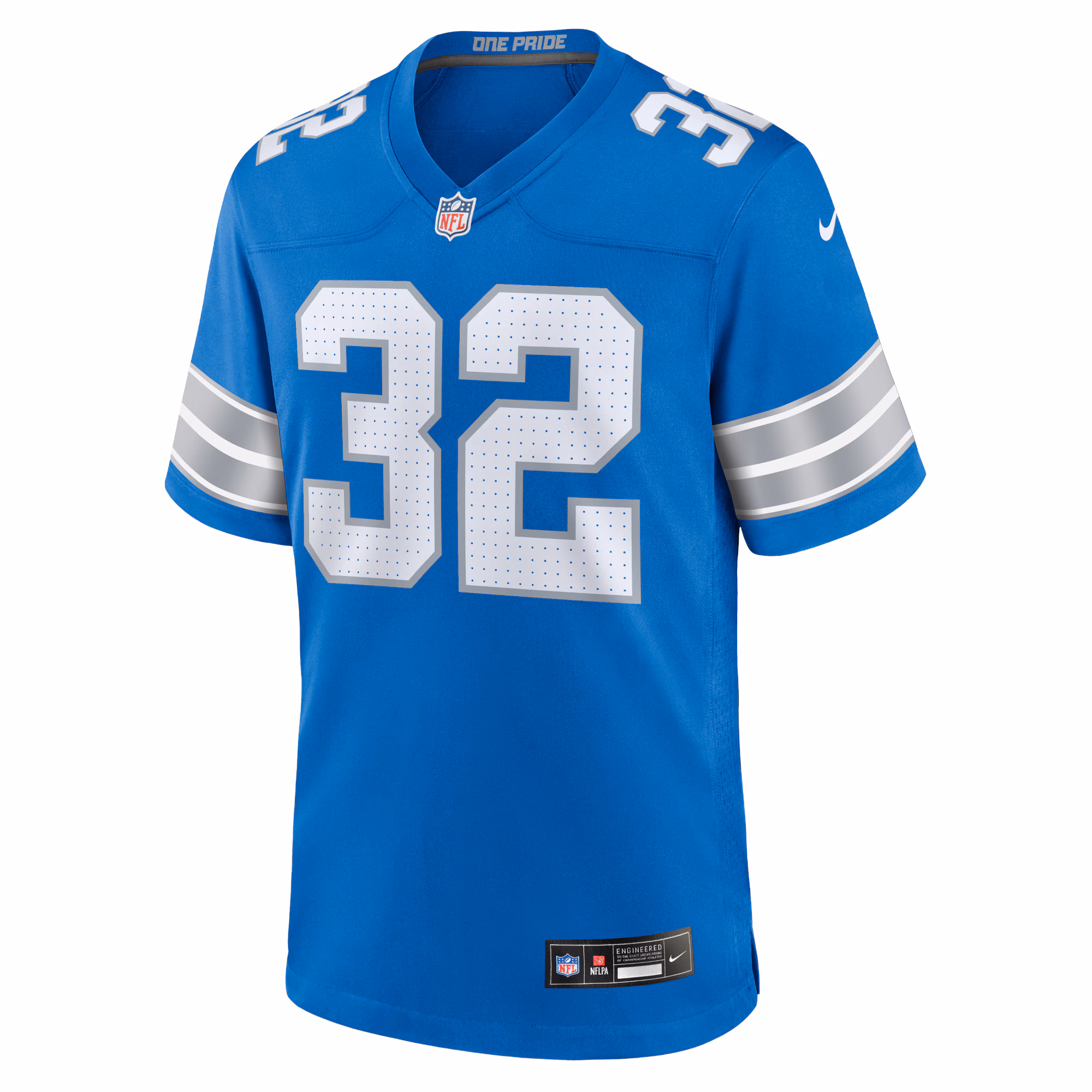 Men's Detroit Lions Brian Branch  Blue Game Jersey