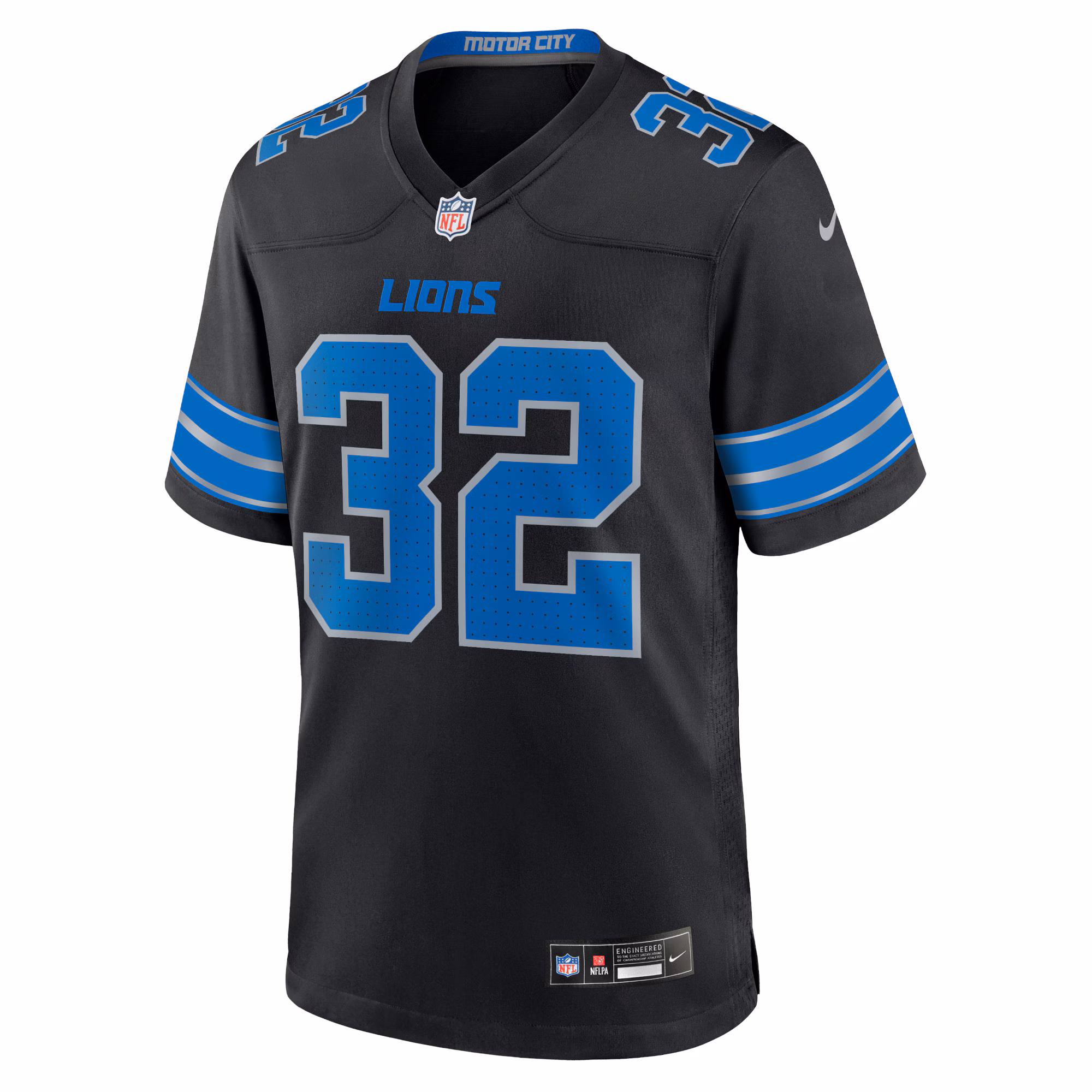Men's Detroit Lions Brian Branch  Black Alternate Game Jersey