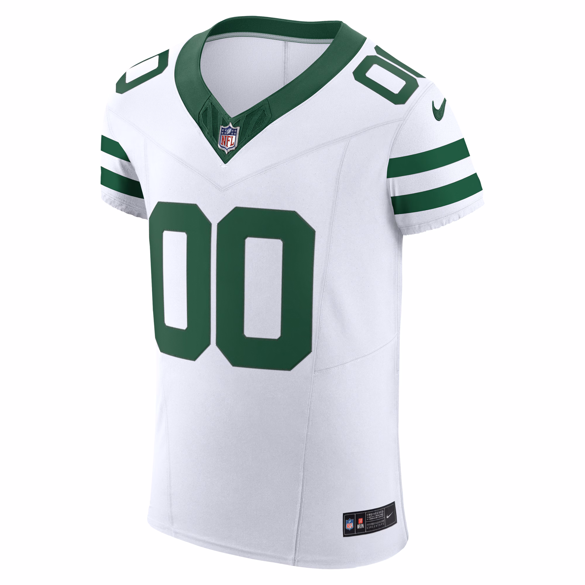Men's New York Jets  White Vapor F.U.S.E. Elite Custom Jersey