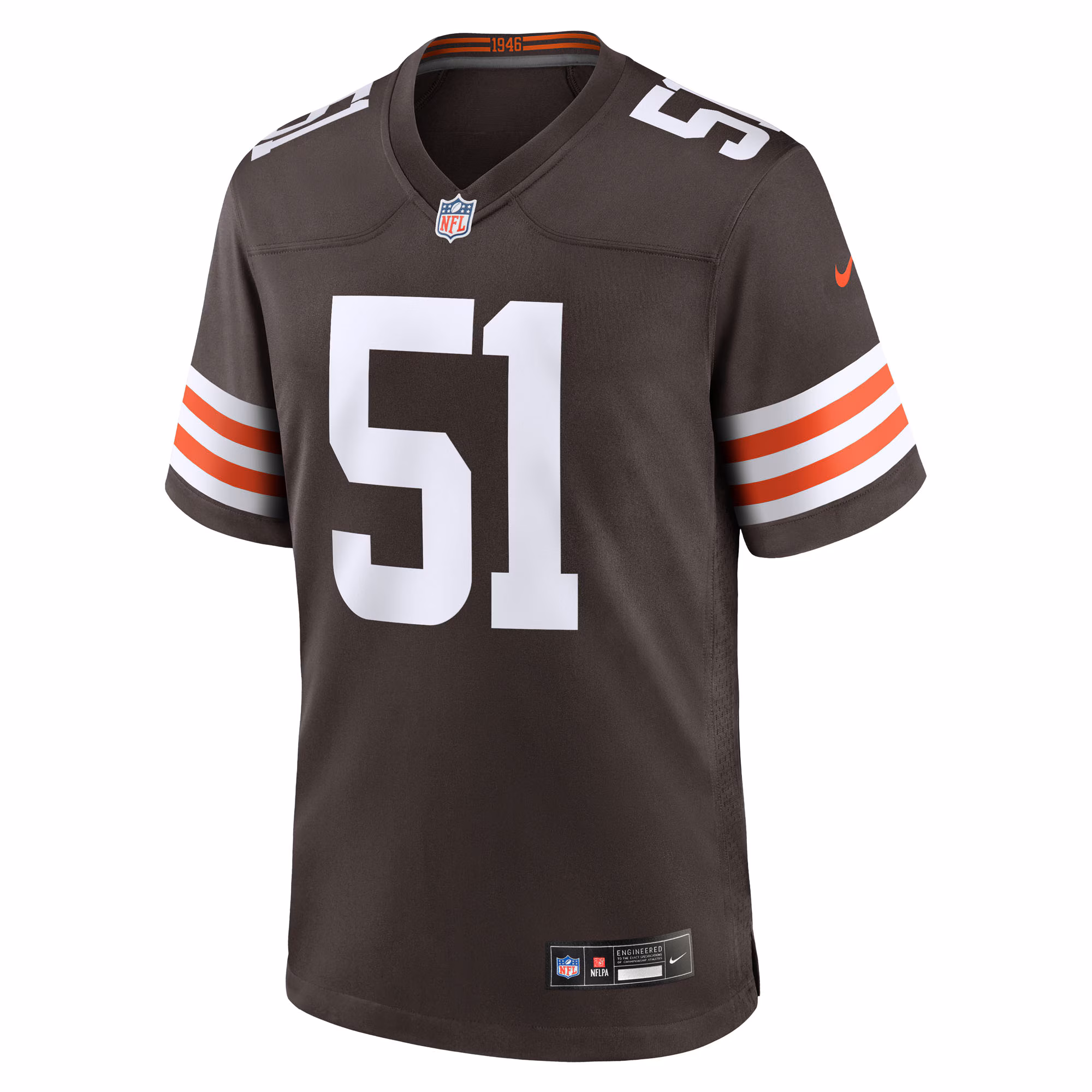 Men's Cleveland Browns Mike Hall Jr.  Brown Team Game Jersey
