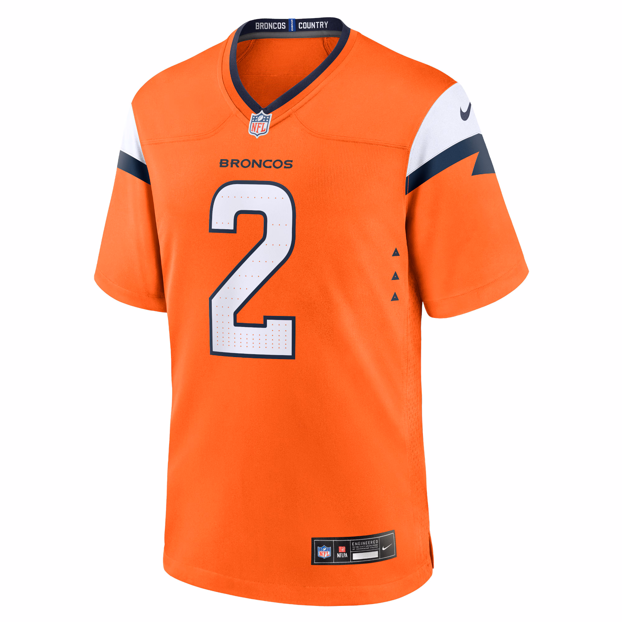 Men's Denver Broncos Patrick Surtain II  Orange Mile High Collection Game Jersey