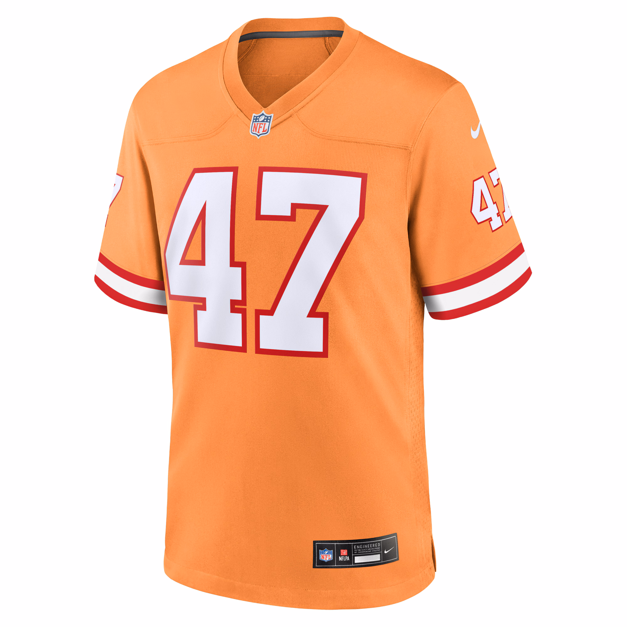 Men's Tampa Bay Buccaneers John Lynch  Orange Throwback Game Jersey