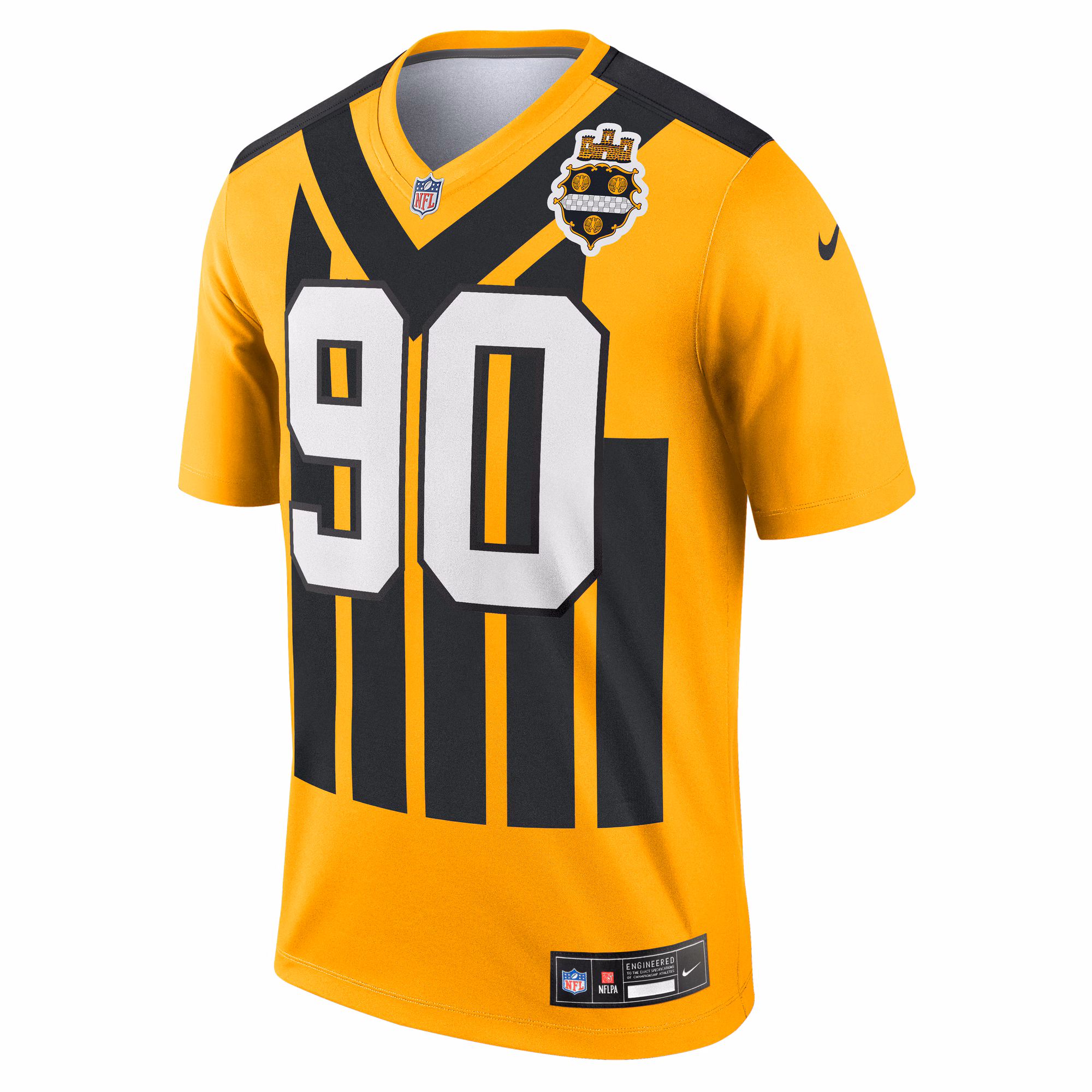 Men's Pittsburgh Steelers T.J. Watt  Gold Alternate 1933 Throwback Legend Player Performance Top