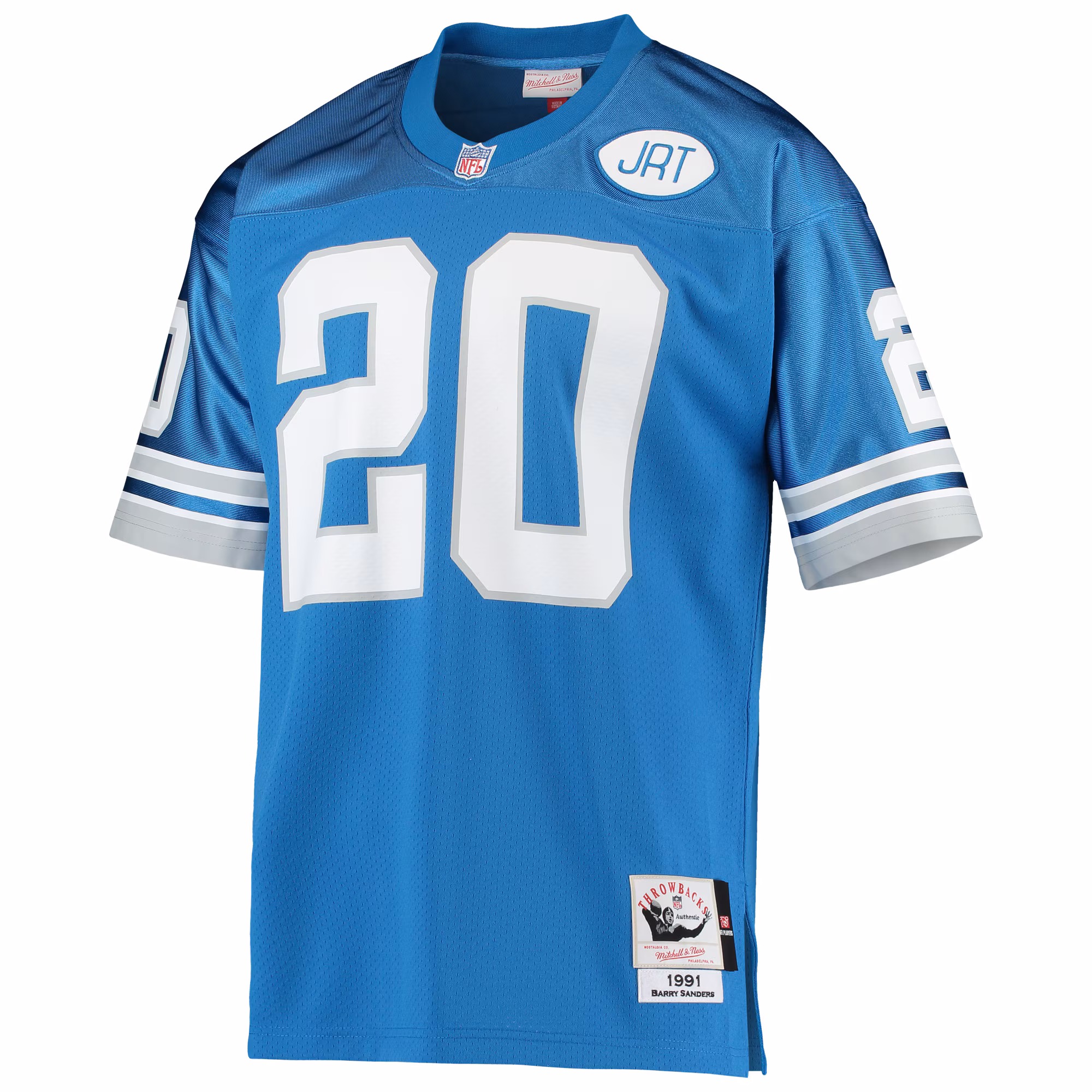 Men's Detroit Lions 1991 Barry Sanders Mitchell & Ness Blue Authentic Throwback Retired Player Jersey