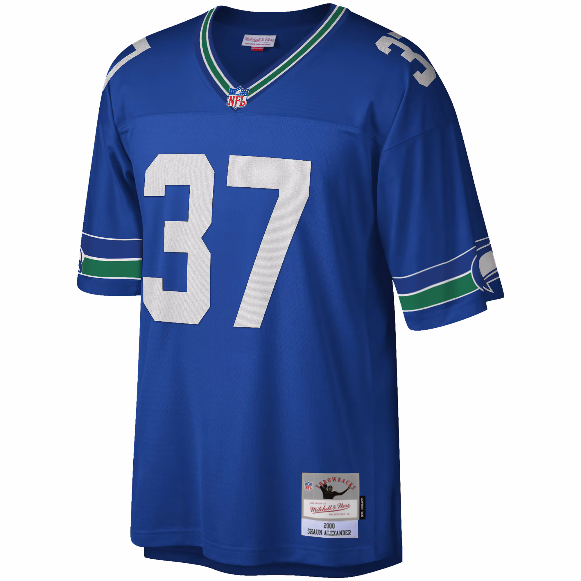 Men's Seattle Seahawks Shaun Alexander Mitchell & Ness Royal Legacy Replica Jersey