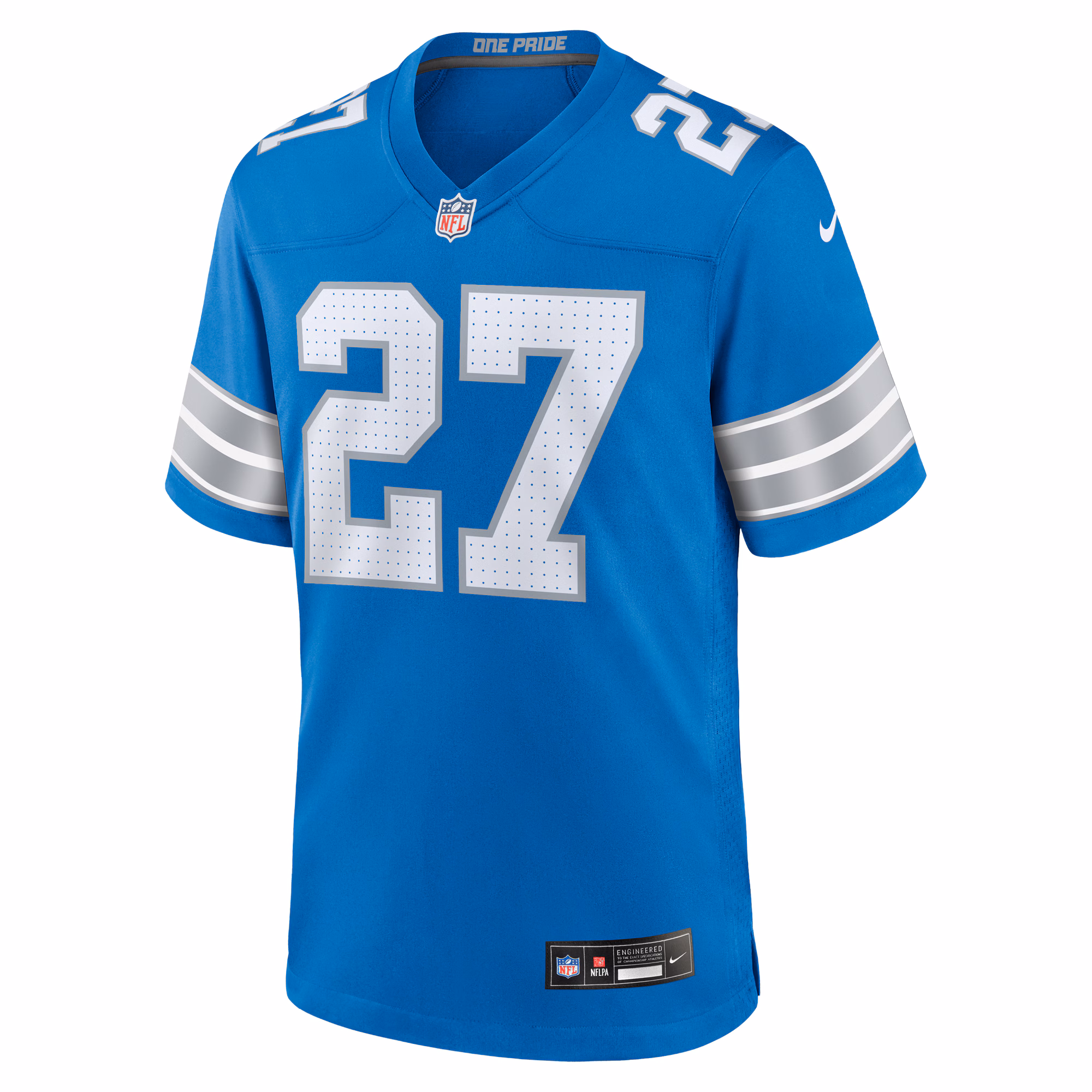 Men's Detroit Lions Arthur Maulet  Blue Team Game Jersey