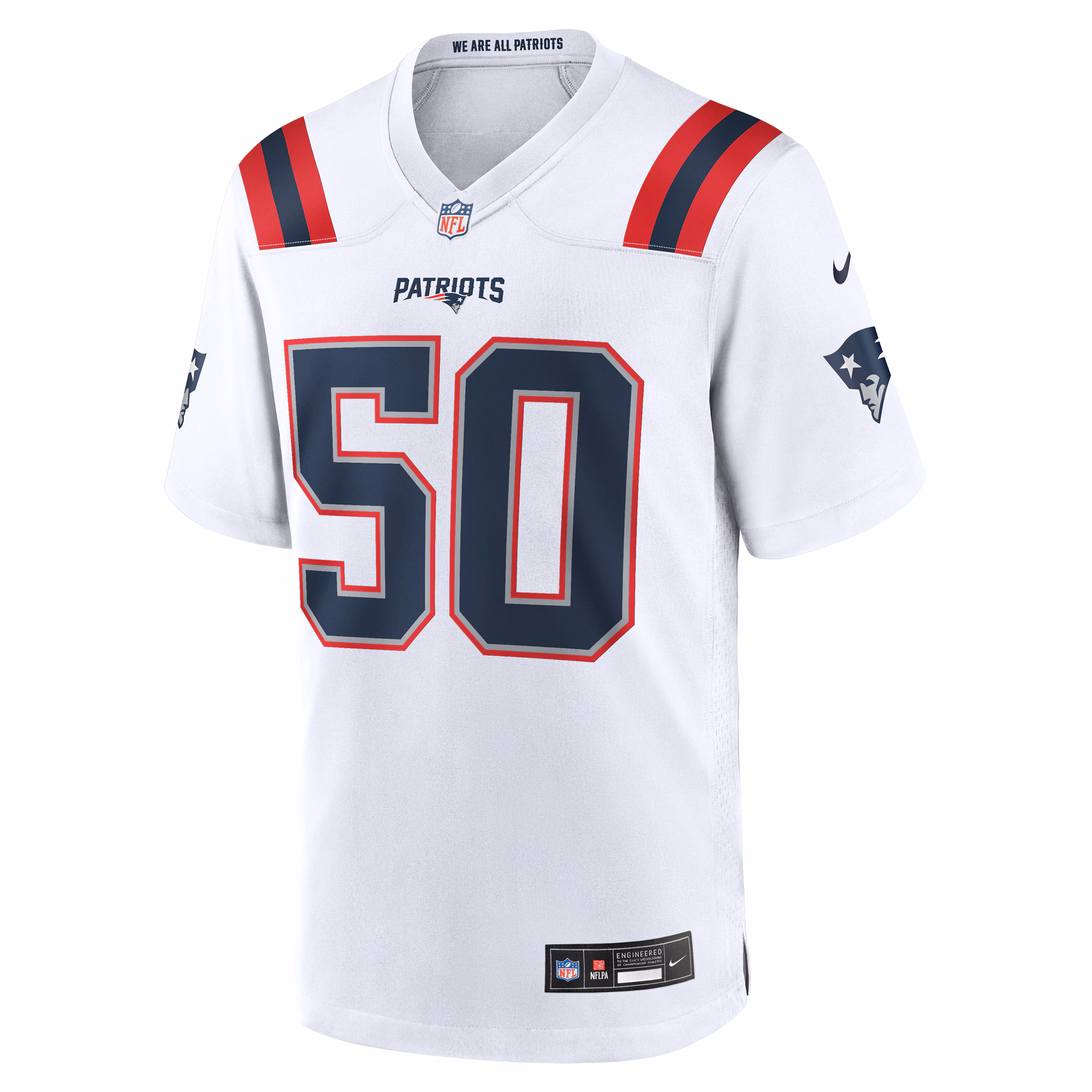 Men's New England Patriots Mike Vrabel  White Retired Player Game Jersey