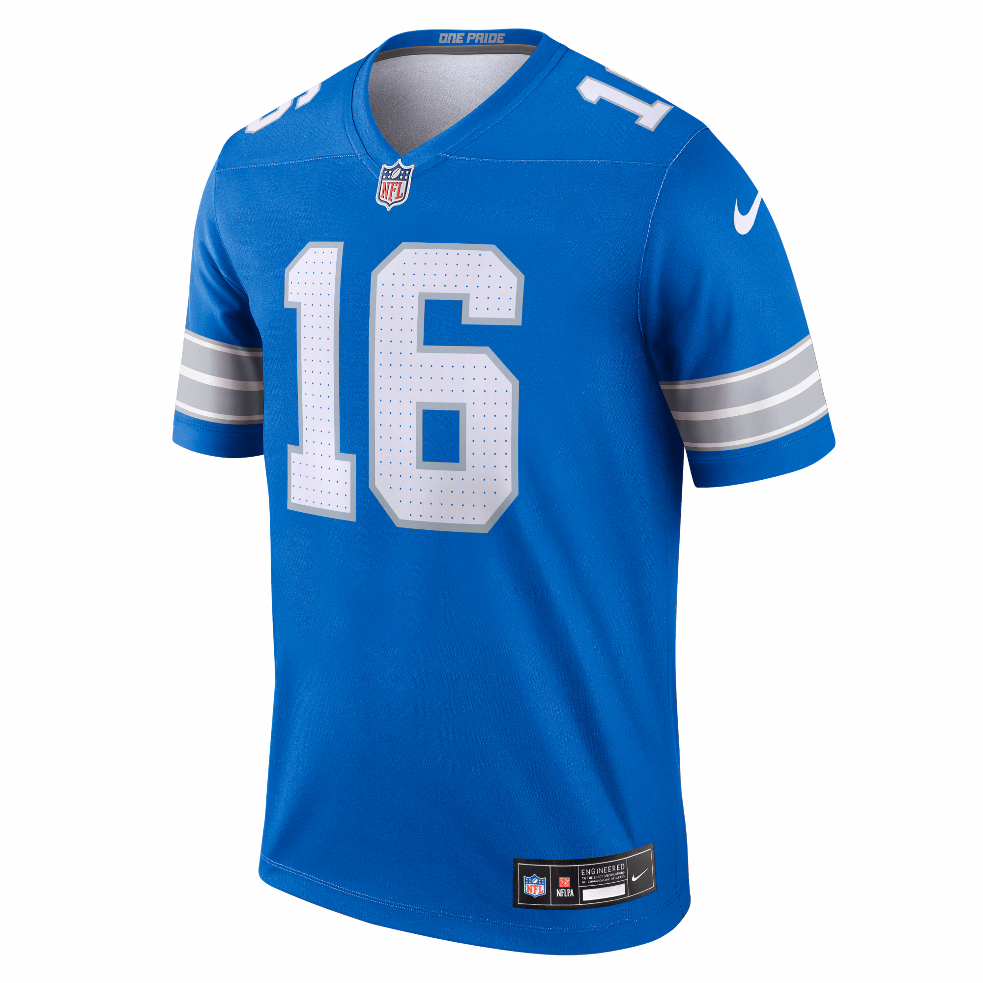 Men's Detroit Lions Jared Goff  Blue Legend Player Performance Top