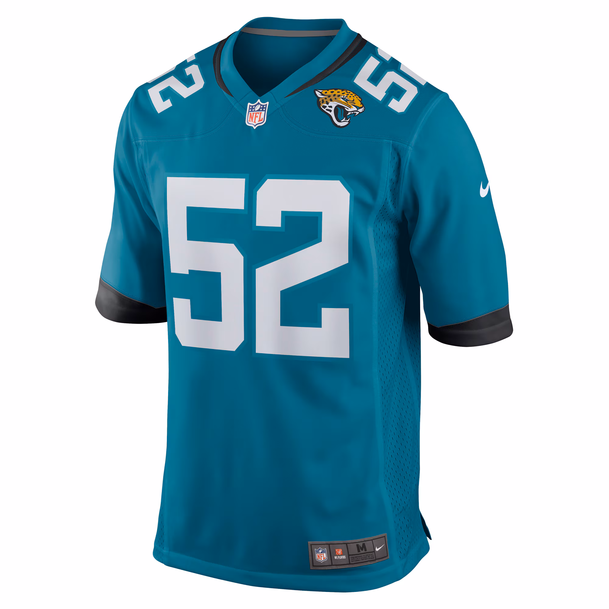 Men's Jacksonville Jaguars DaVon Hamilton  Teal Game Jersey