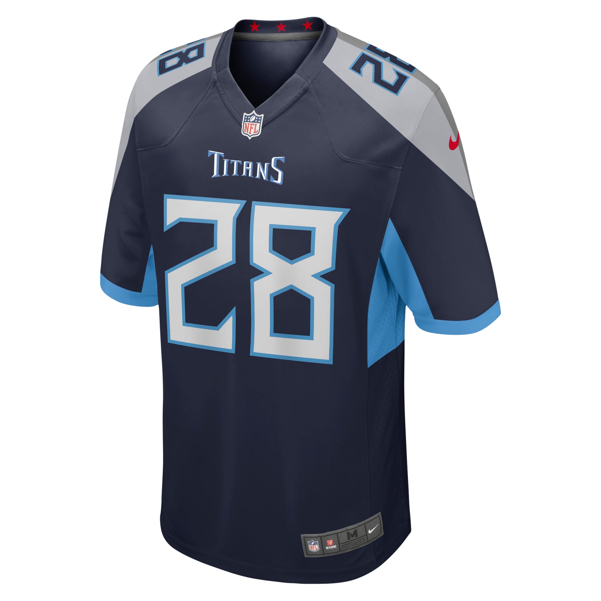 Men's Tennessee Titans Chris Johnson  Navy Retired Player Game Jersey