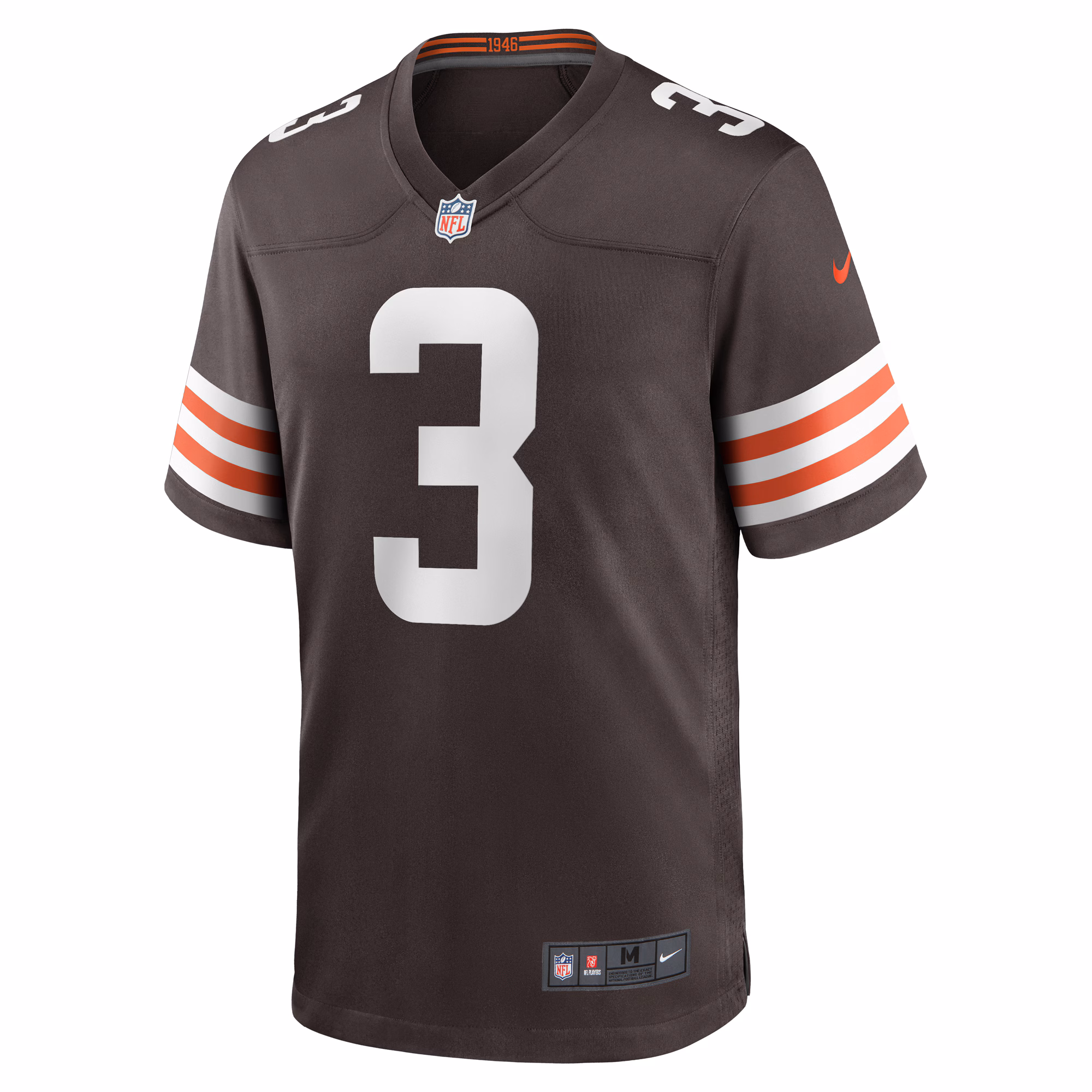 Men's Cleveland Browns Marquise Goodwin  Brown Team Game Jersey