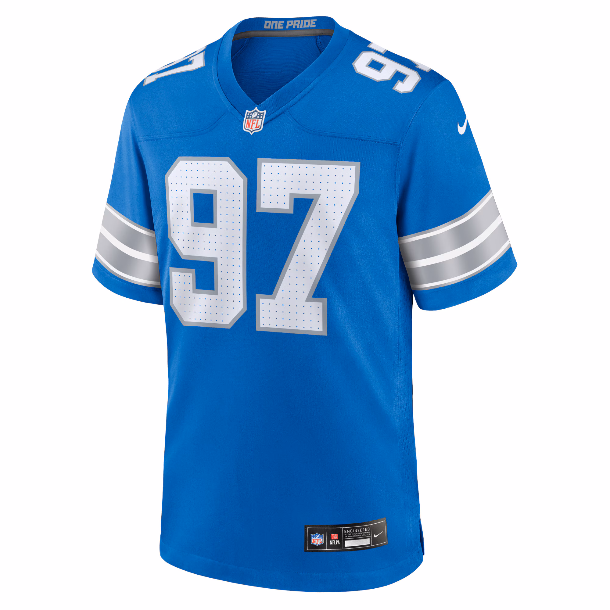 Men's Detroit Lions Aidan Hutchinson  Blue Game Jersey