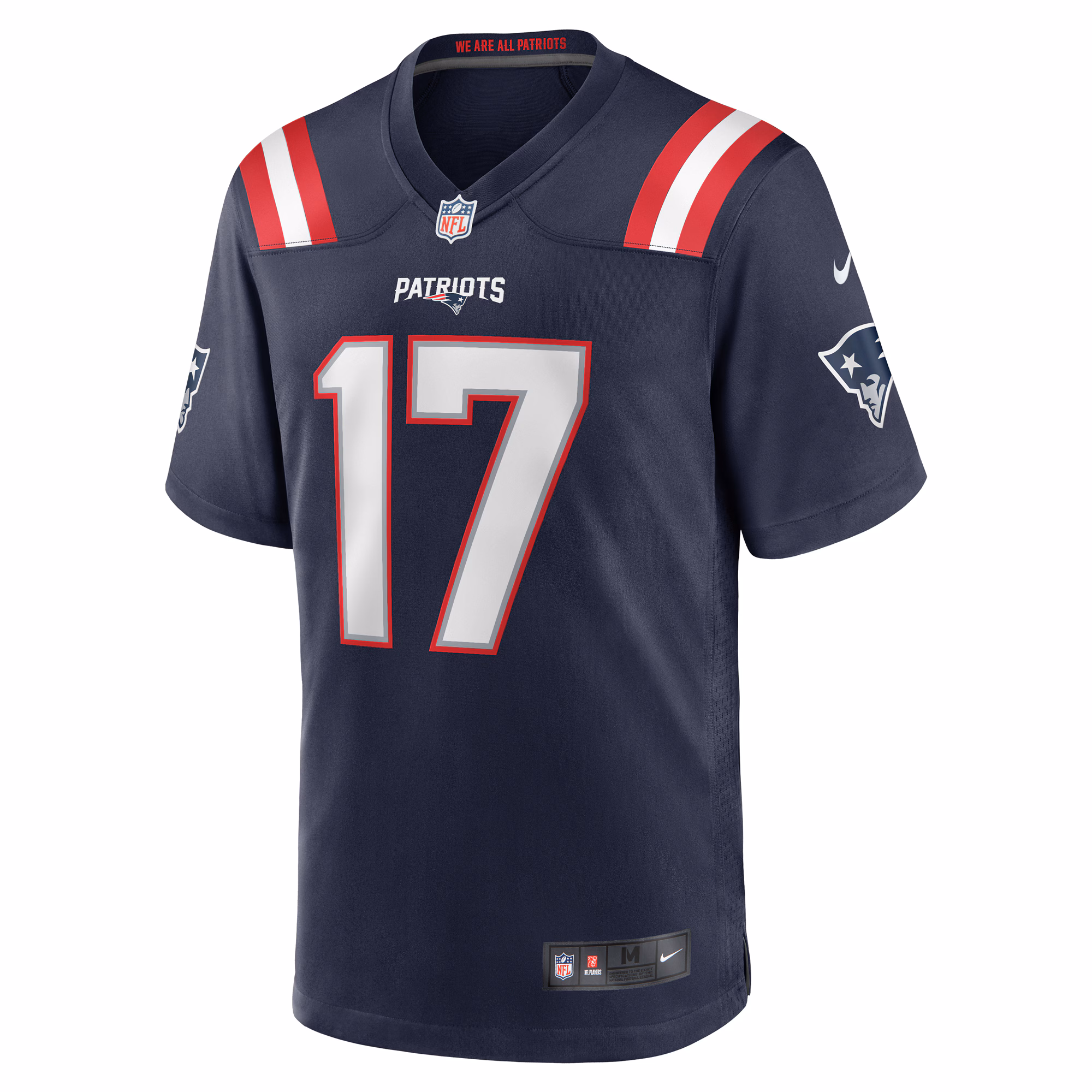 Men's New England Patriots Bryce Baringer  Navy Team Game Jersey