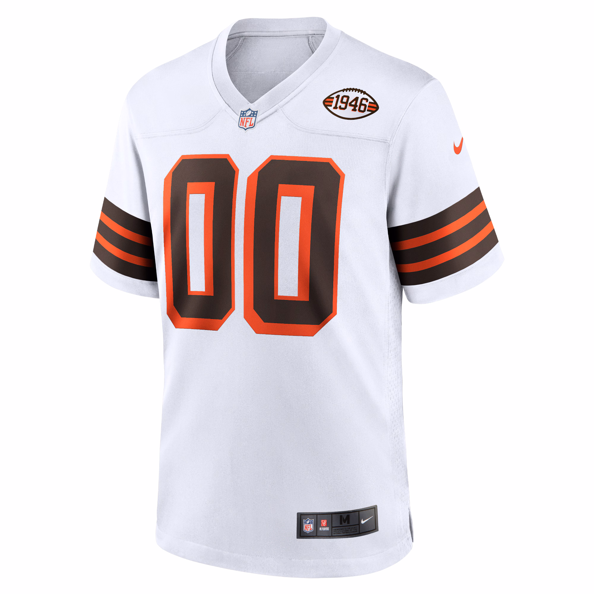 Men's Cleveland Browns  White 1946 Collection Alternate Custom Jersey