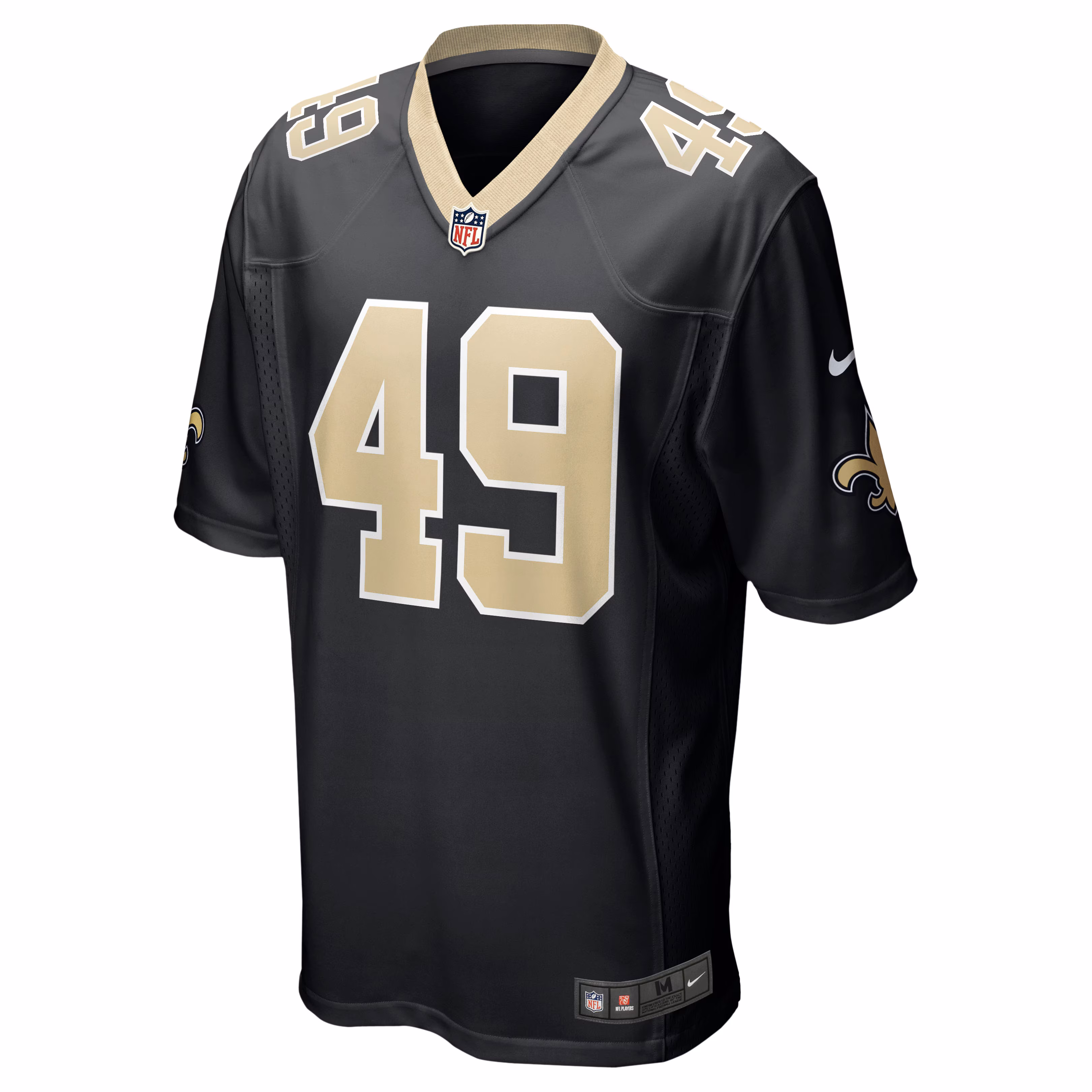 Men's New Orleans Saints Zach Wood  Black Game Jersey