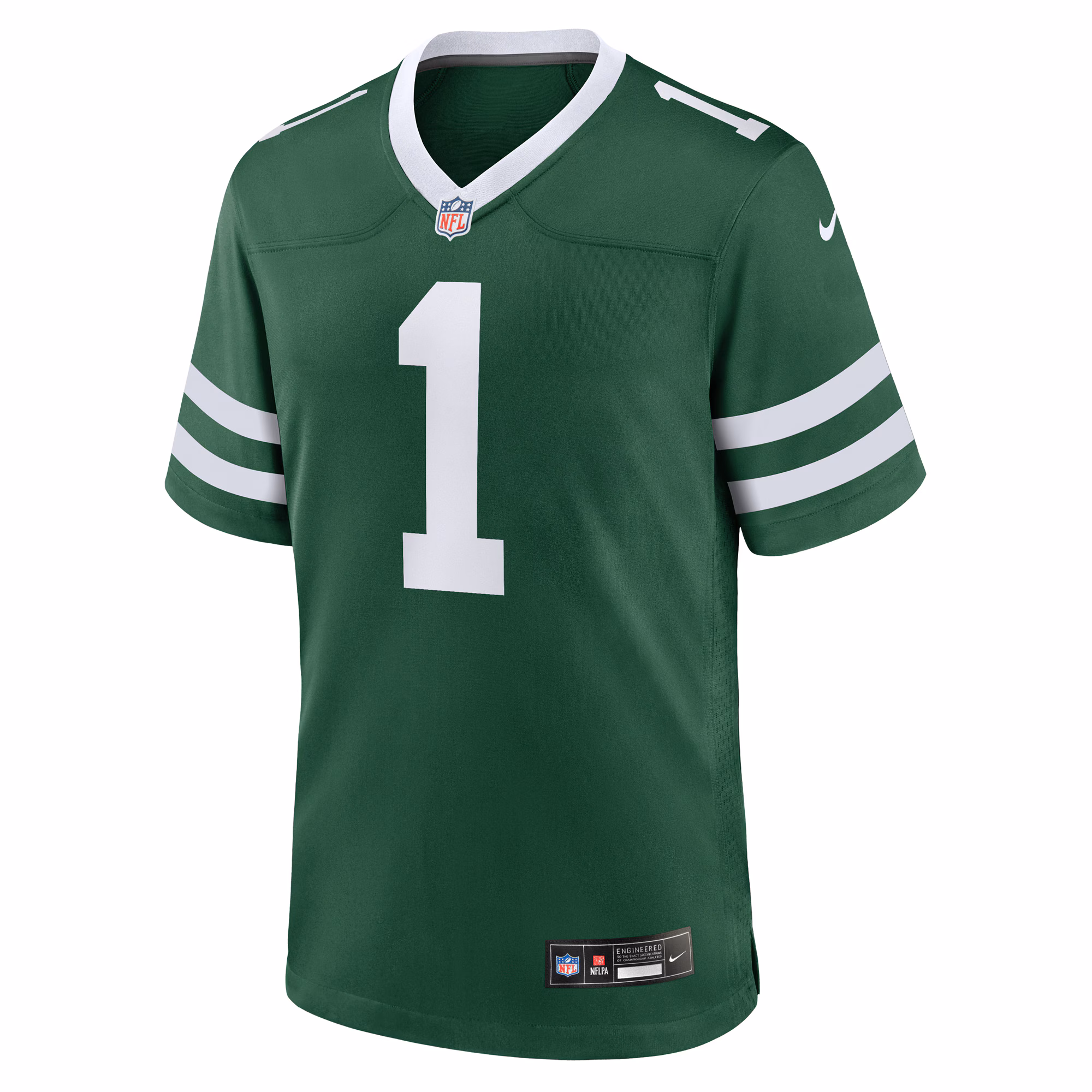 Men's New York Jets Number 1 Groom  Legacy Green Game Jersey