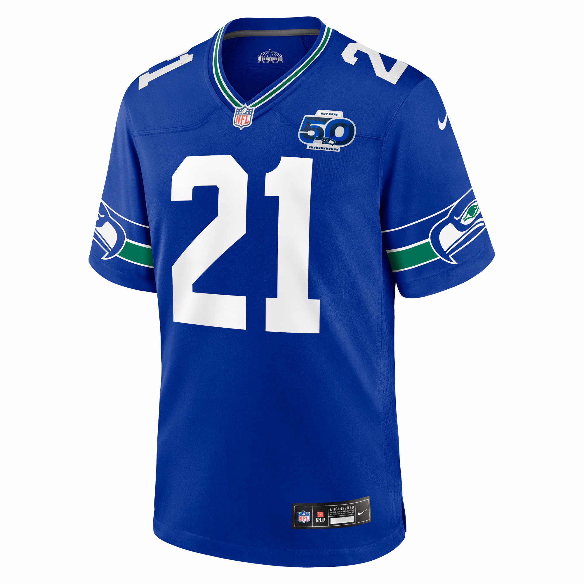 Men's Seattle Seahawks Devon Witherspoon  Royal Alternate 50th Season Game Jersey