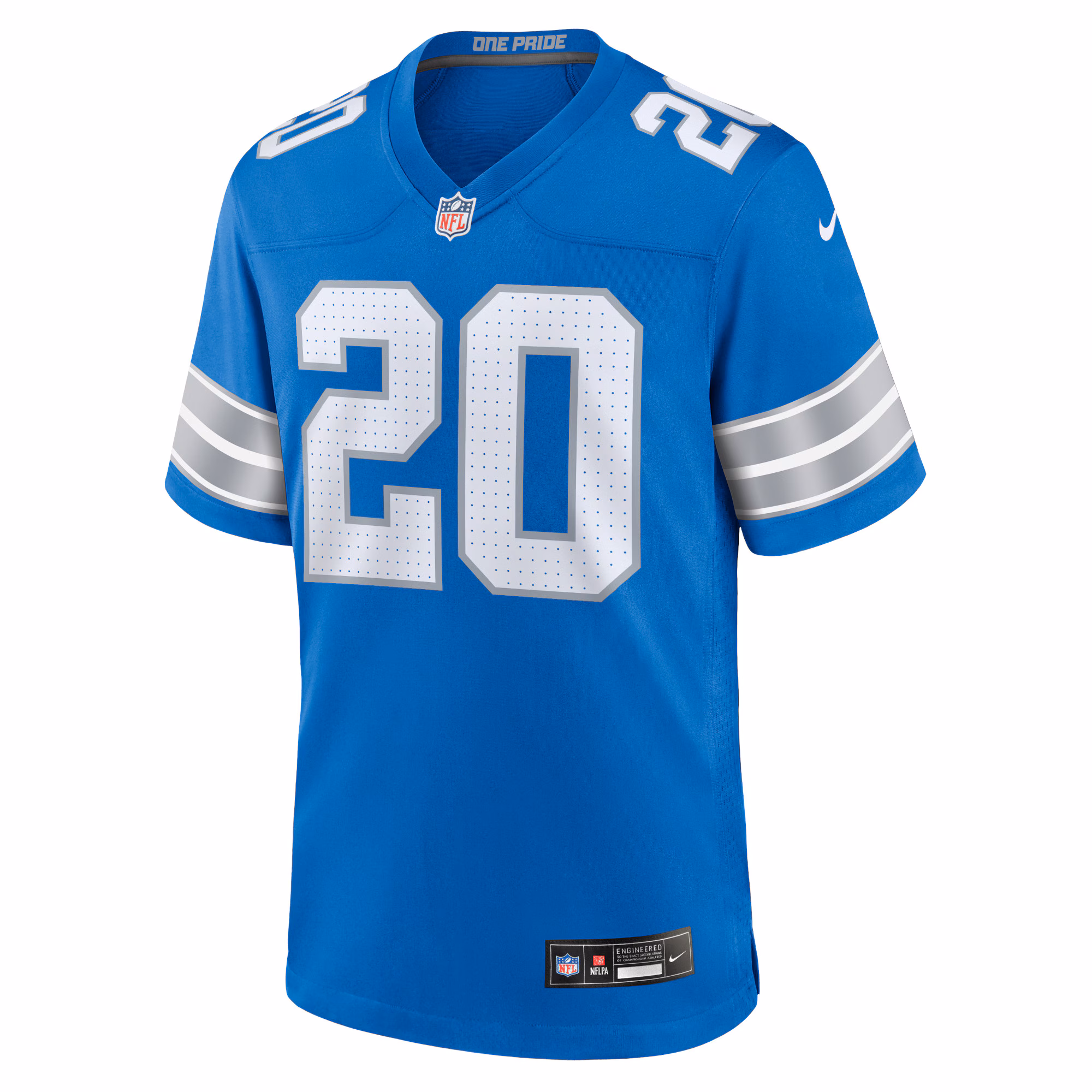 Men's Detroit Lions Barry Sanders  Blue Retired Player Game Jersey