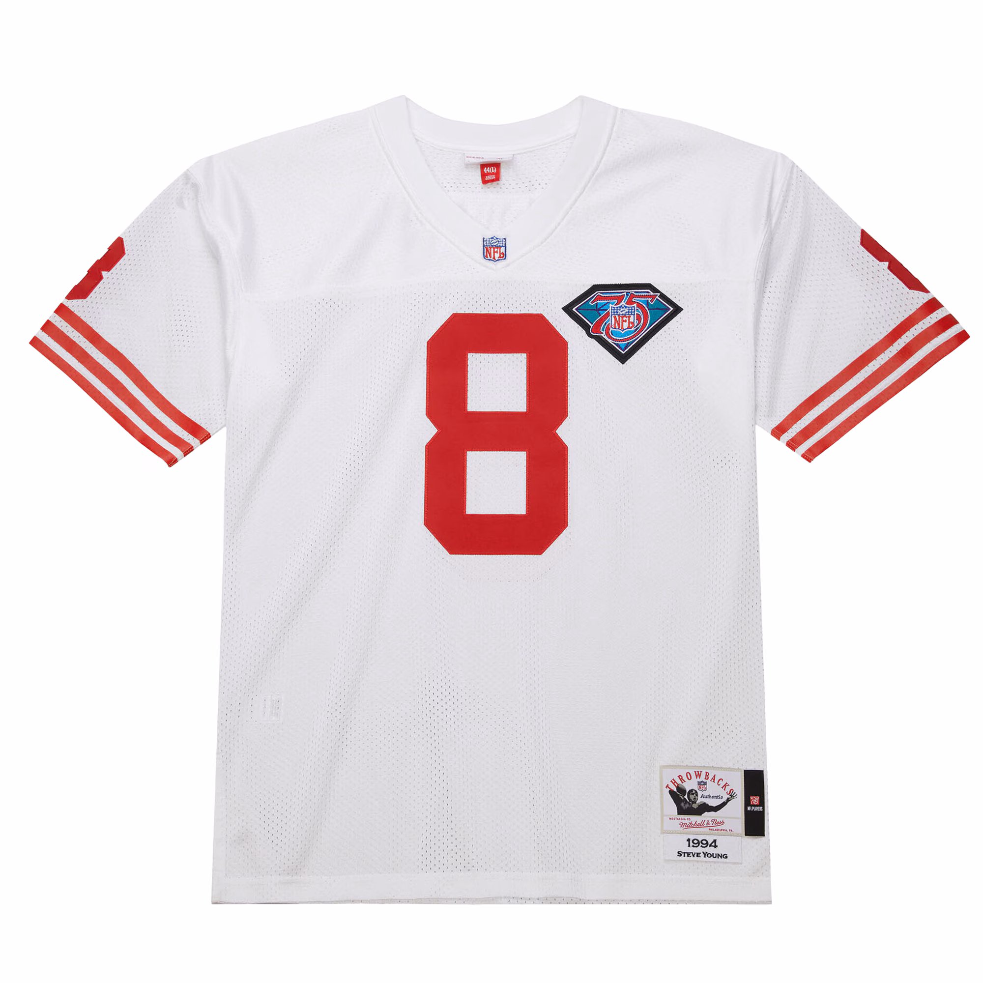 Men's San Francisco 49ers 1994 Steve Young Mitchell & Ness White Authentic Throwback Retired Player Jersey