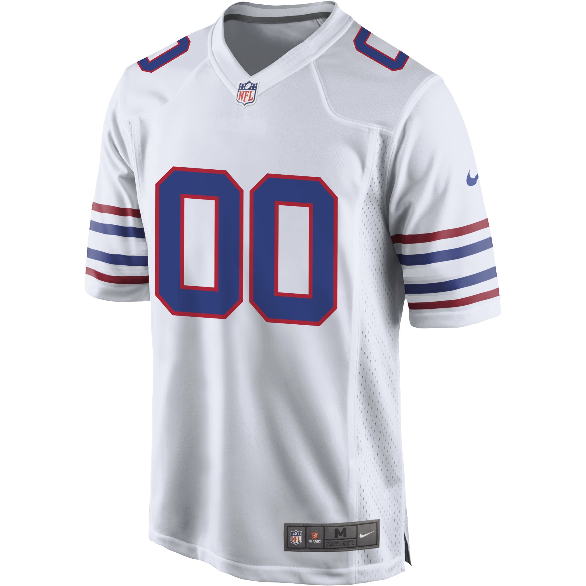 Men's Buffalo Bills  White Alternate Custom Game Jersey