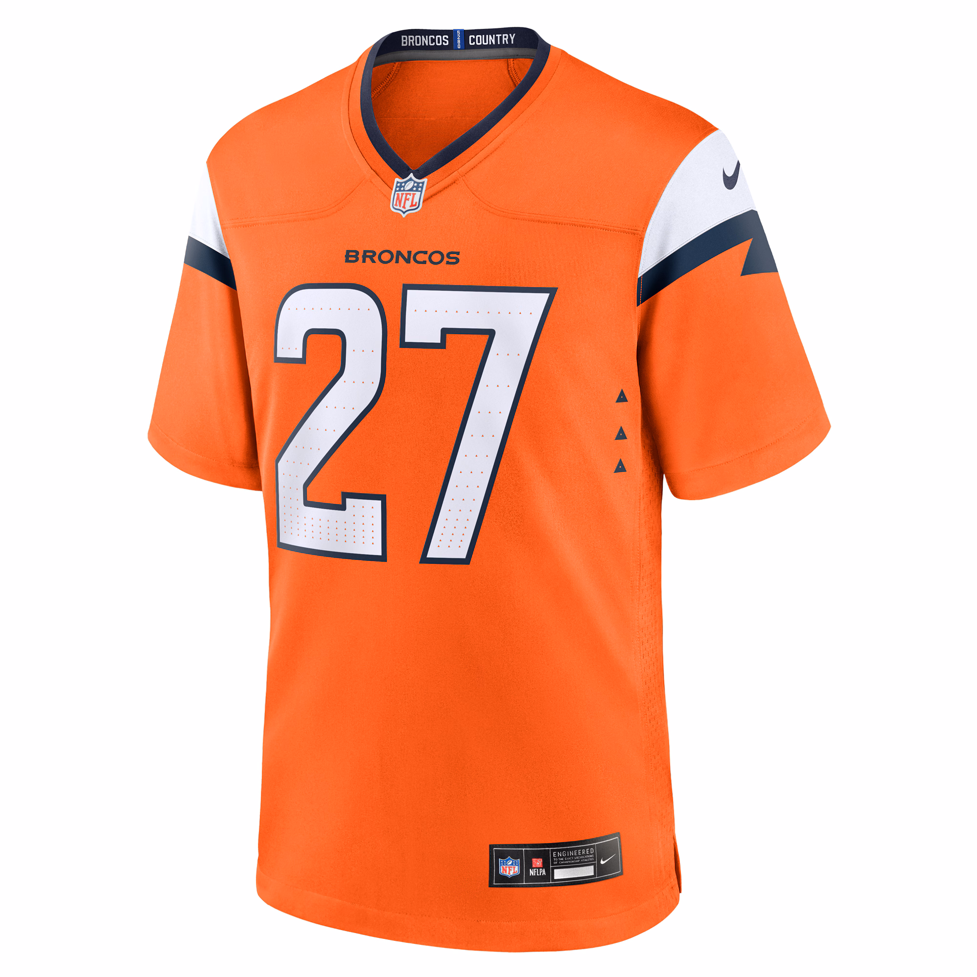 Men's Denver Broncos Damarri Mathis  Orange Team Game Jersey