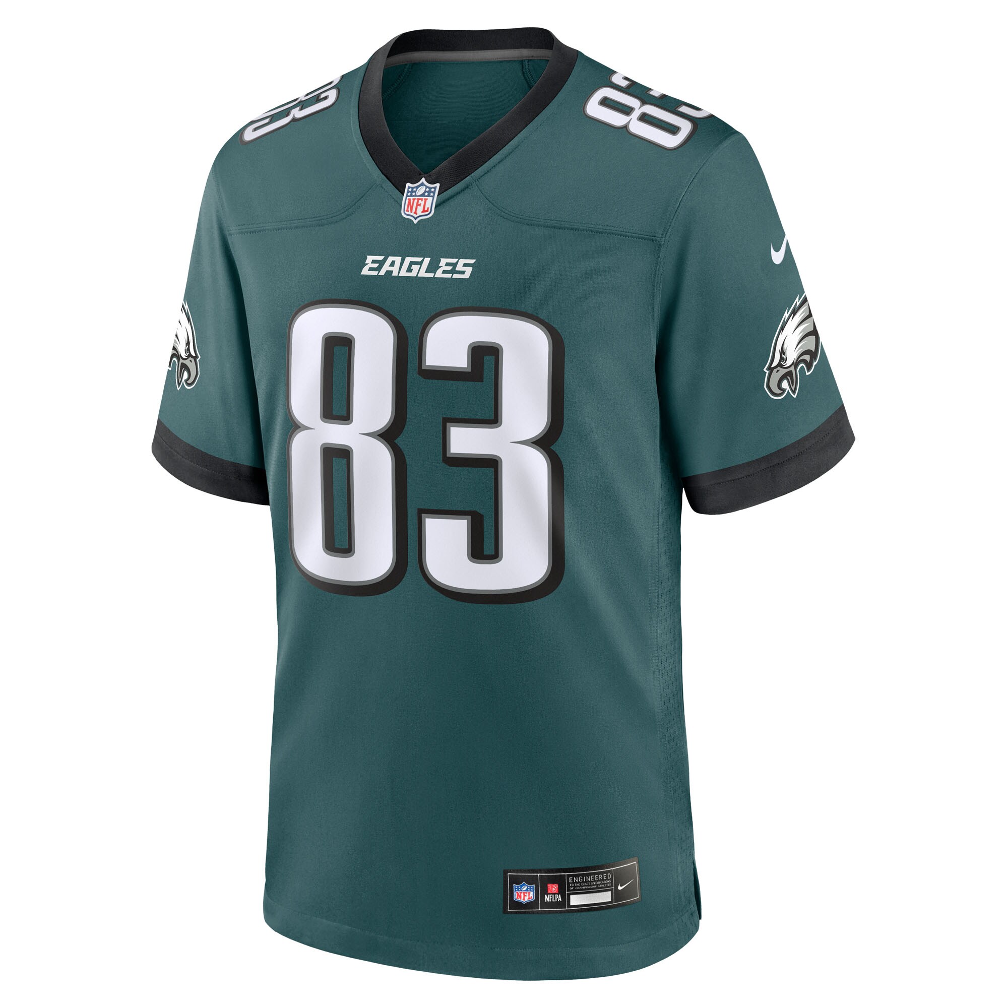 Men's Philadelphia Eagles Kylen Granson  Midnight Green Team Game Jersey
