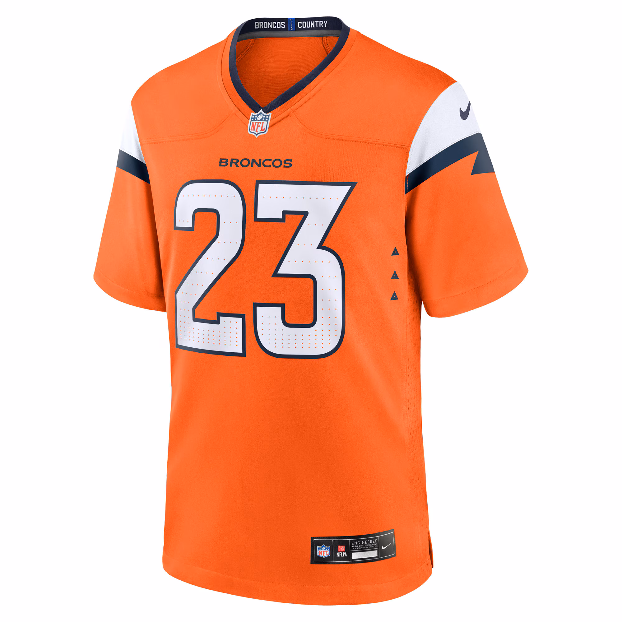 Men's Denver Broncos Jahdae Barron  Orange 2025 NFL Draft First Round Pick Game Jersey