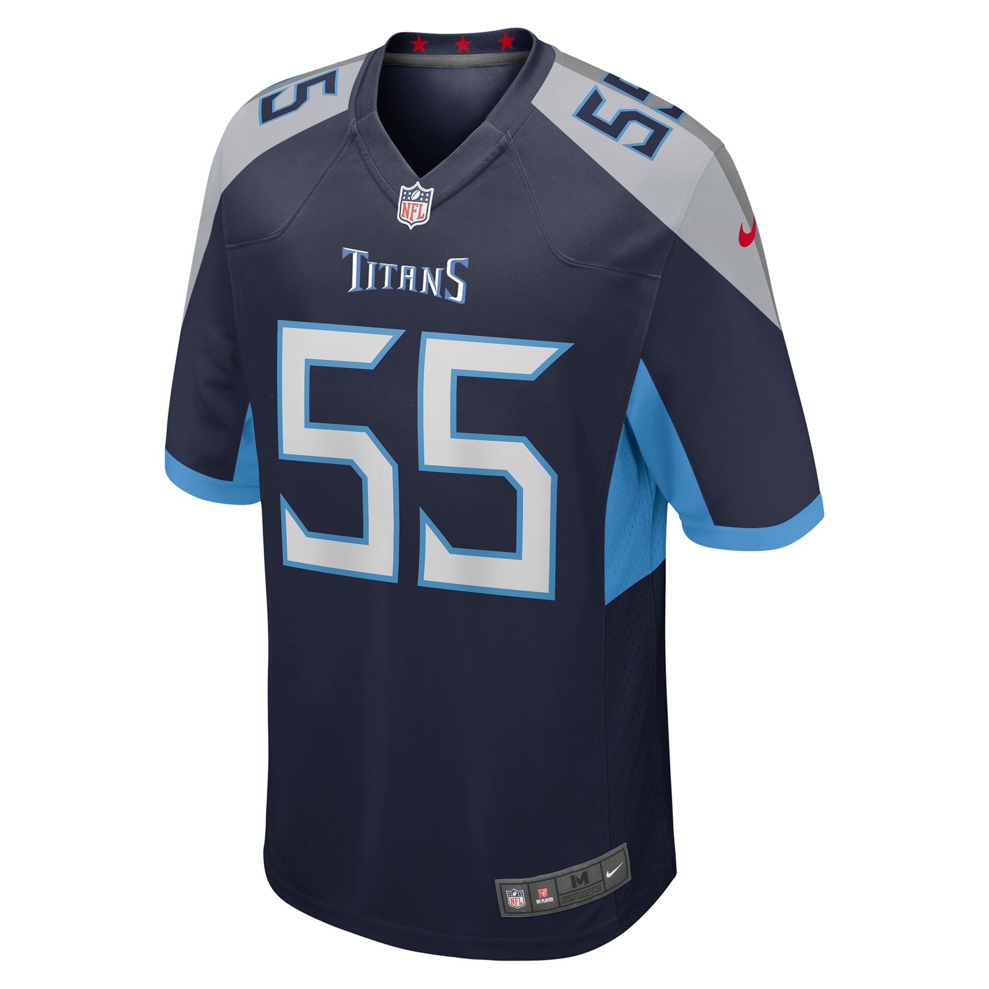 Men's Tennessee Titans JC Latham  Navy Player Game Jersey