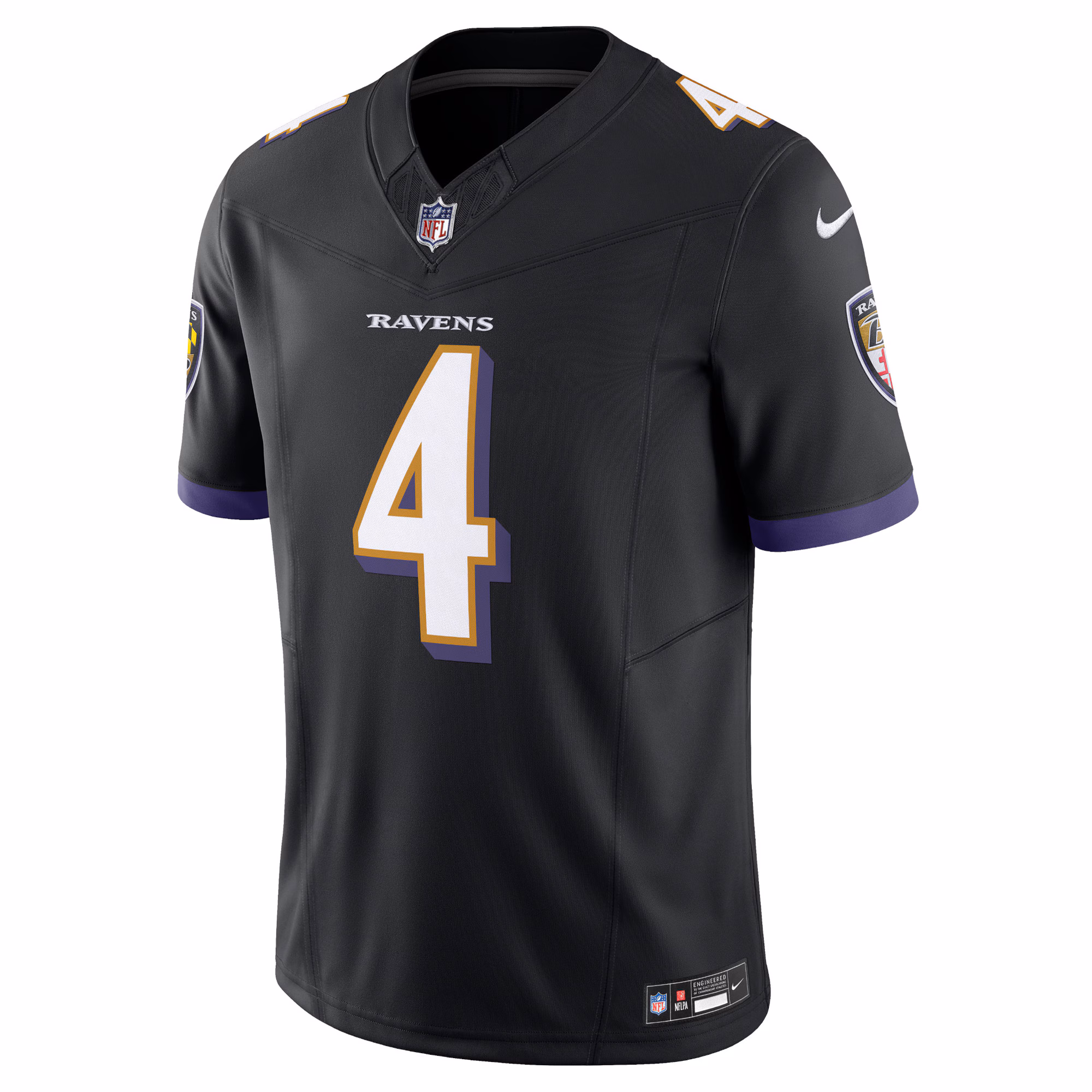 Men's Baltimore Ravens Zay Flowers  Black Alternate Vapor F.U.S.E. Limited Jersey
