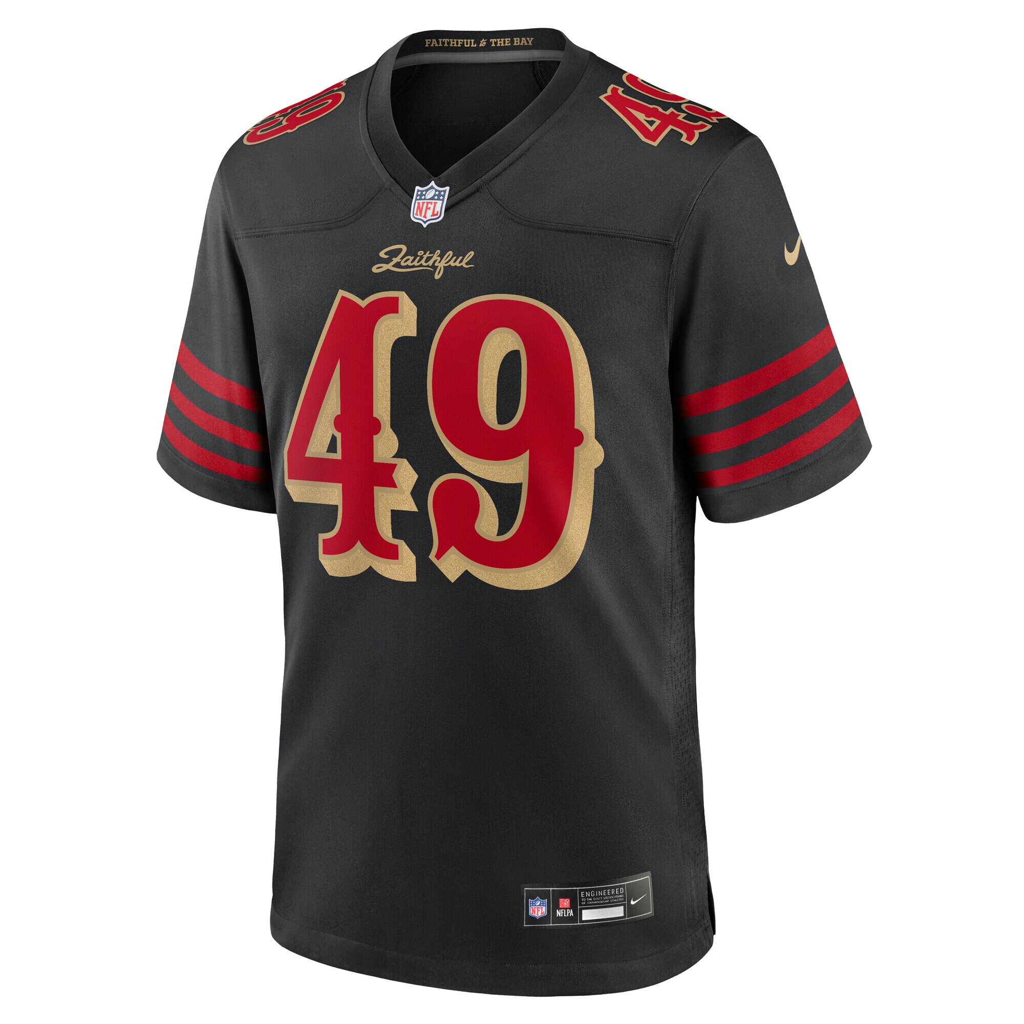 Men's San Francisco 49ers The Faithful  Black 2025 Rivalries Collection Game Jersey
