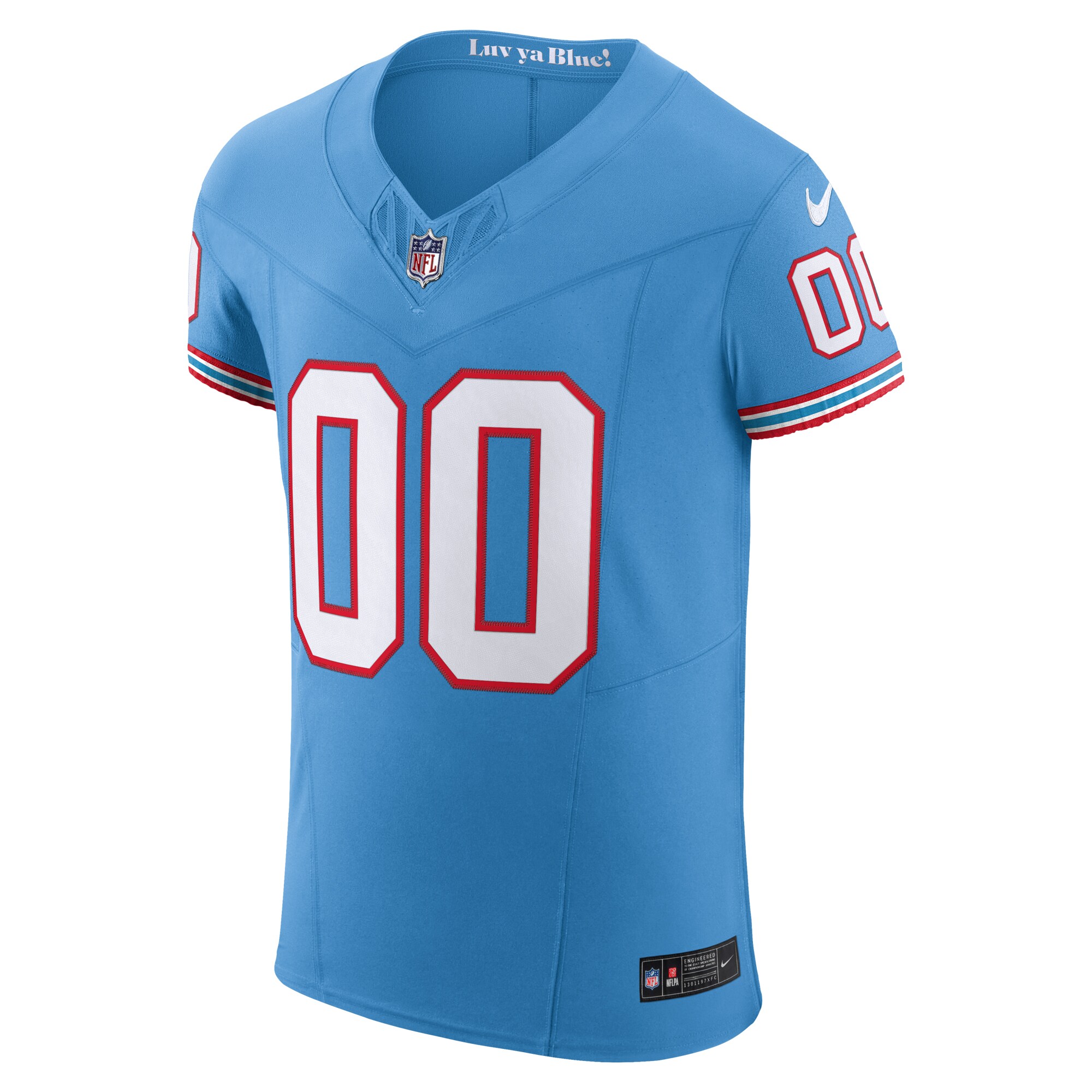 Men's Tennessee Titans  Light Blue Vapor F.U.S.E. Elite Custom Jersey