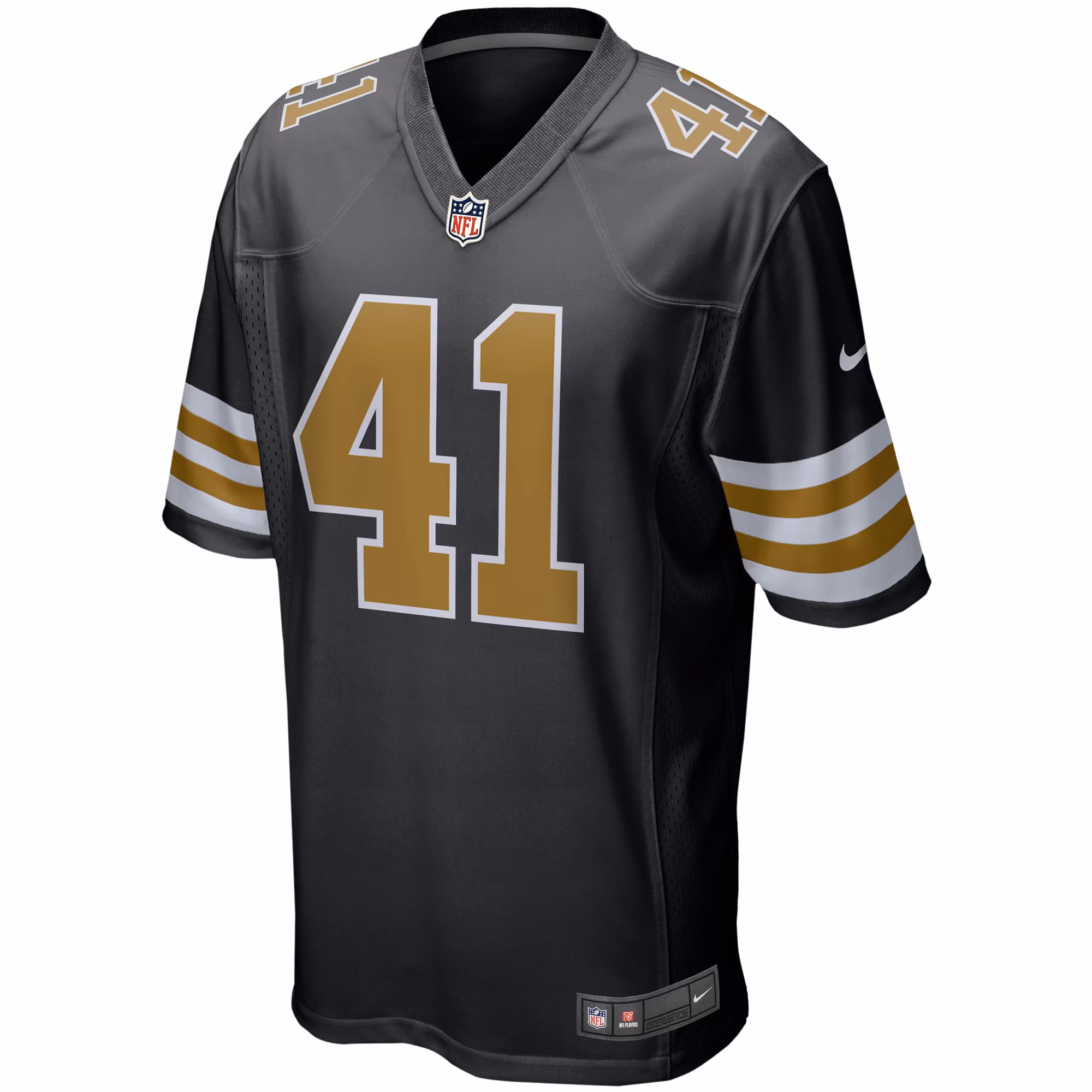 Men's New Orleans Saints Alvin Kamara  Black Alternate Game Jersey