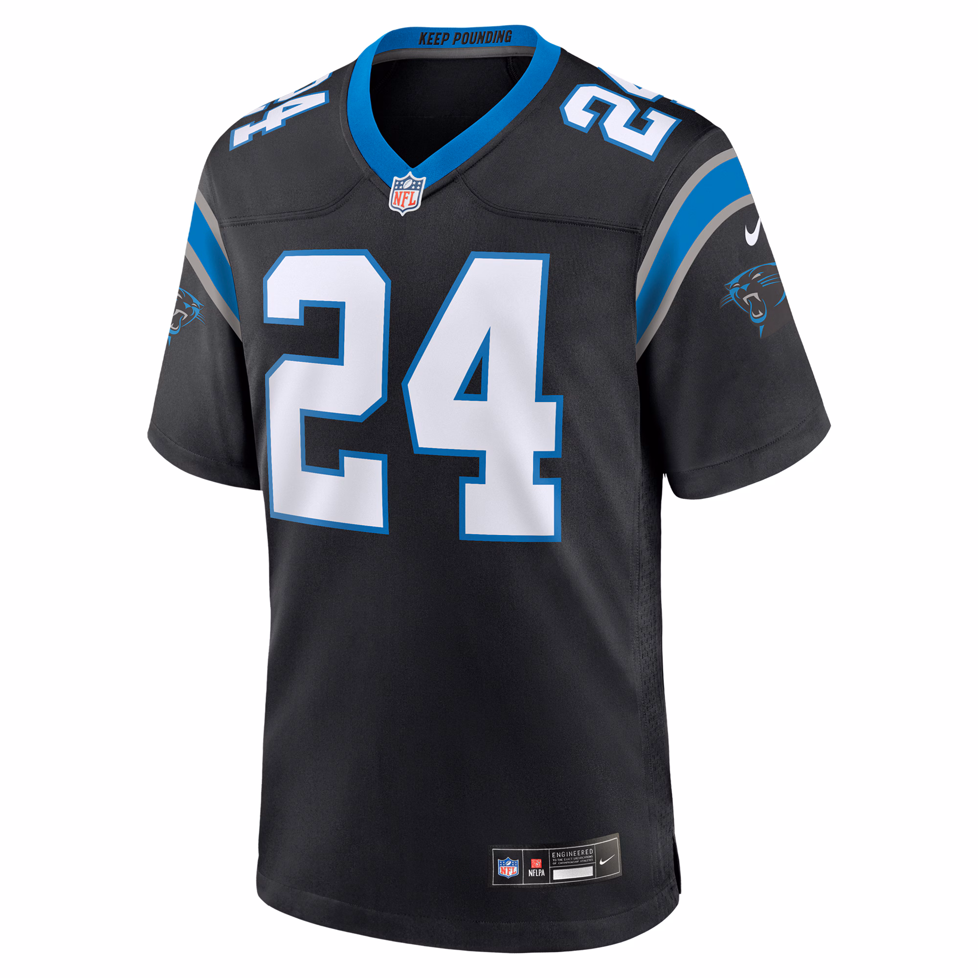 Men's Carolina Panthers Jonathon Brooks  Black Game Jersey