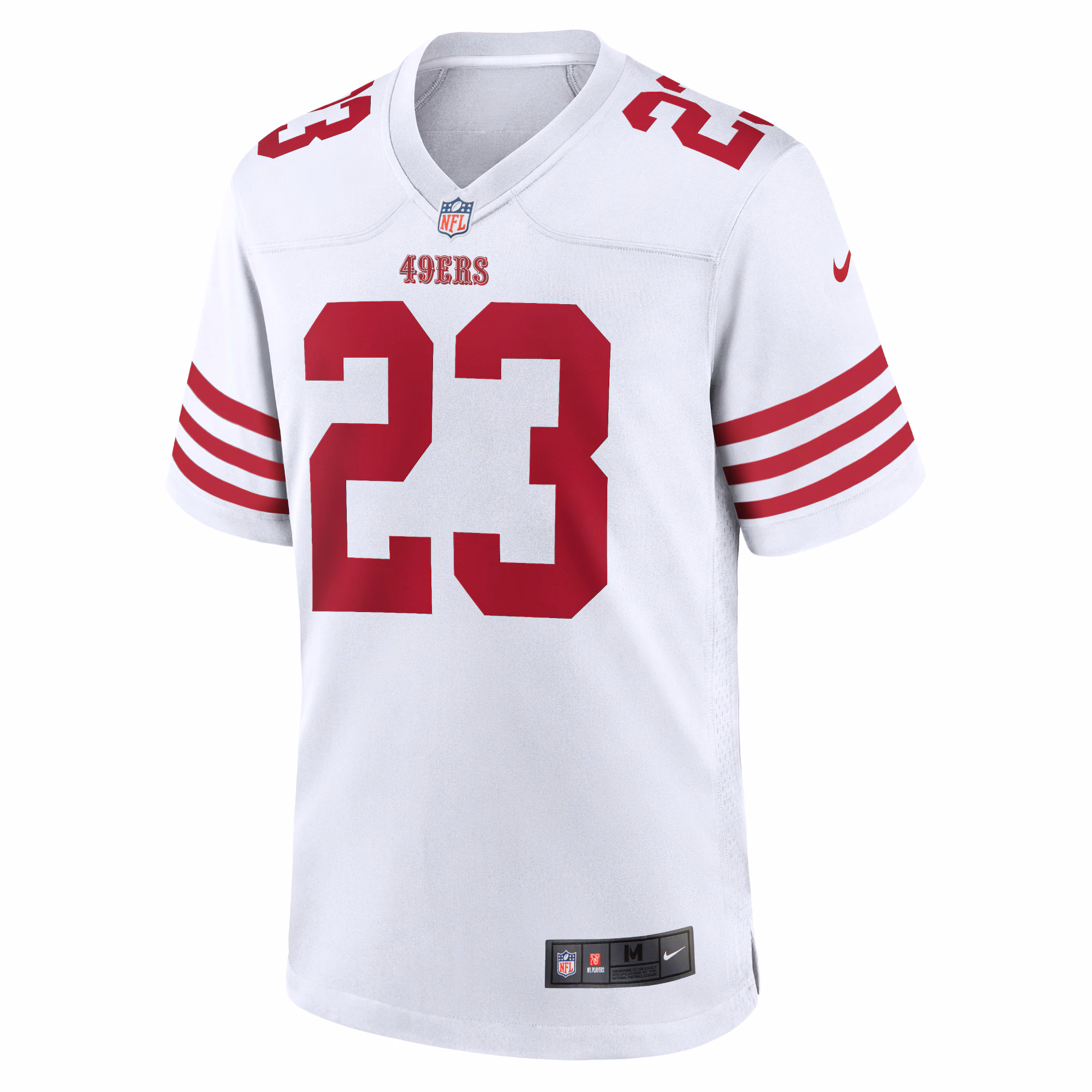 Men's San Francisco 49ers Christian McCaffrey  White Game Player Jersey
