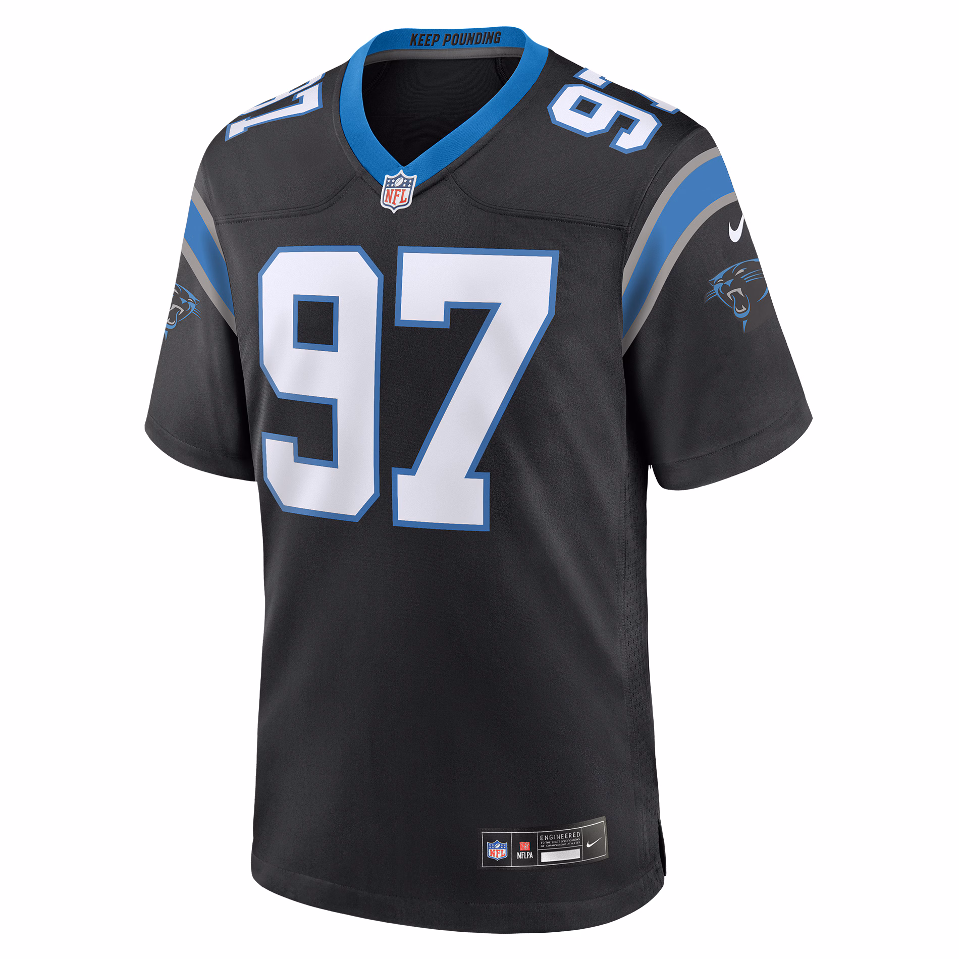 Men's Carolina Panthers Bobby Brown  Black Team Game Jersey
